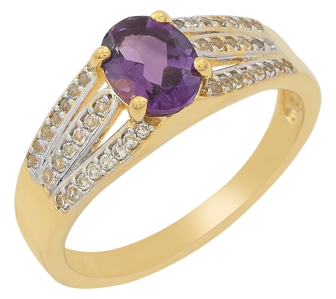 Affinity Gems Multi-Gemstone Ring, 14K Gold Plated