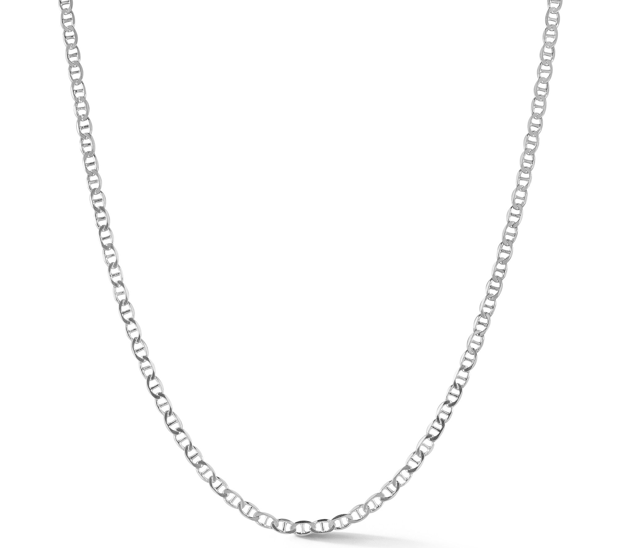 Italian Silver 18" Mariner Chain Necklace, Sterling