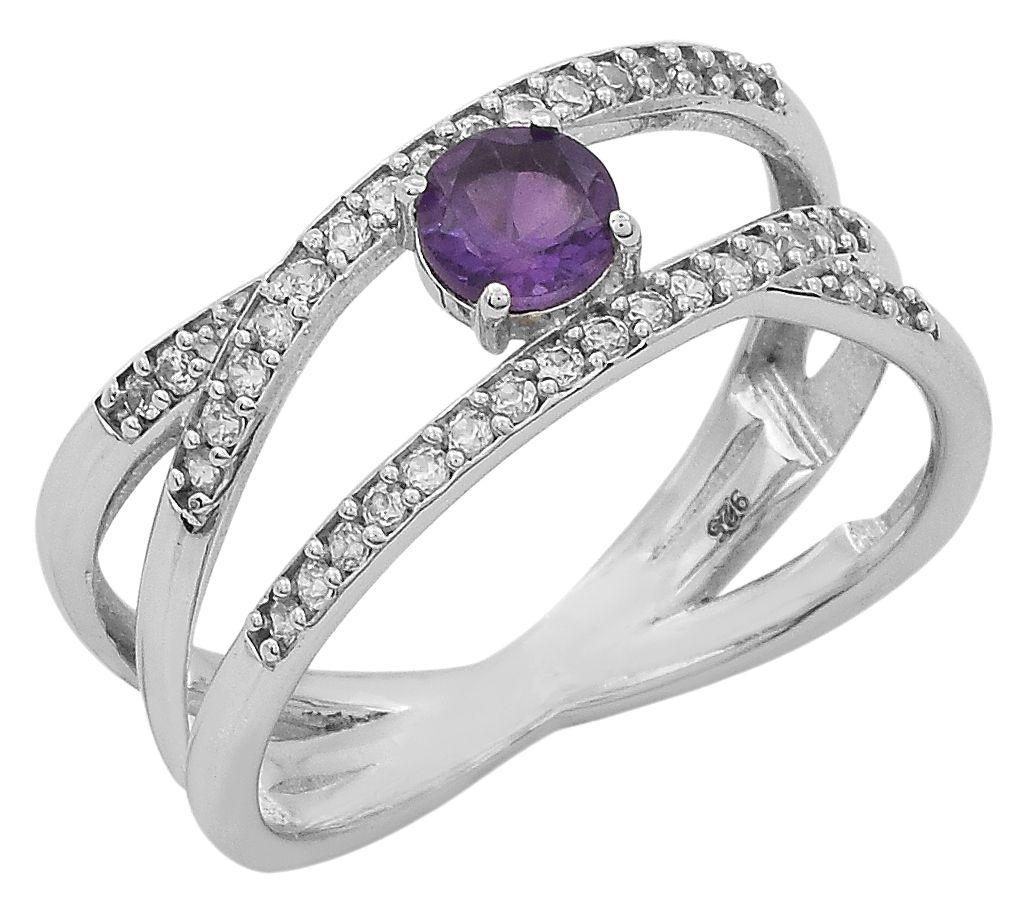 Affinity Gems Multi-Gemstone Split Band Ring, Sterling Silver