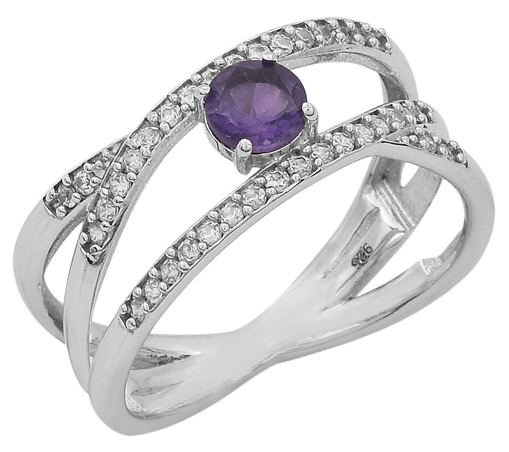 Affinity Gems Multi-Gemstone Split Band Ring, Sterling Silver