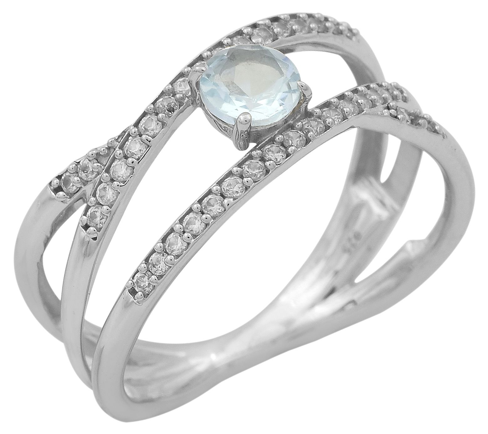 Affinity Gems Multi-Gemstone Split Band Ring, Sterling Silver