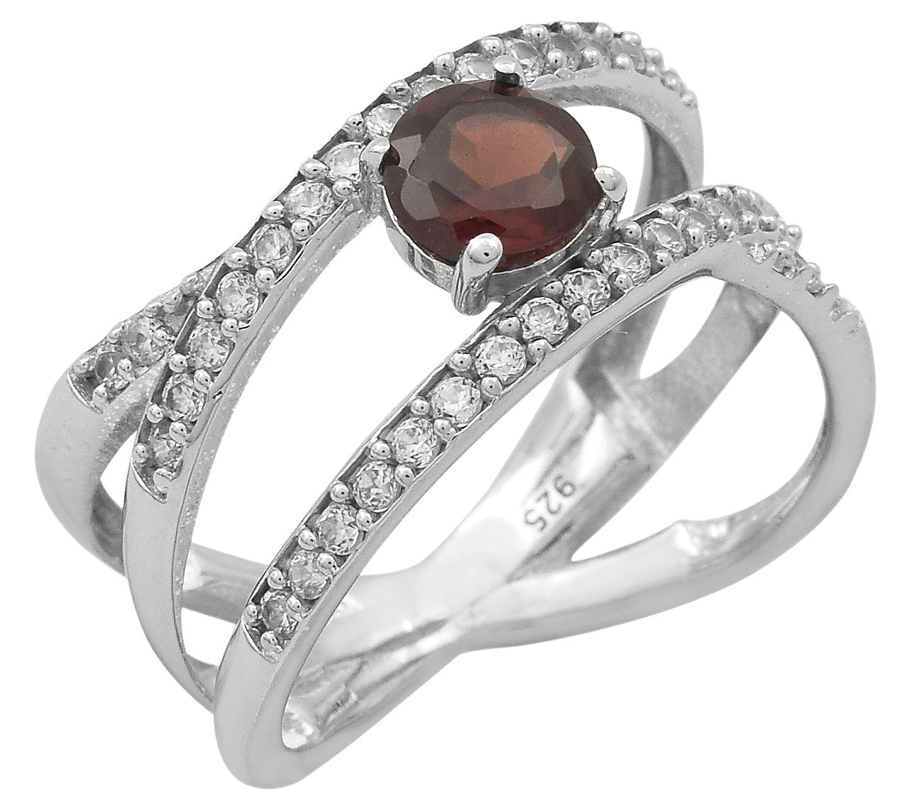 Affinity Gems Multi-Gemstone Split Band Ring, Sterling Silver