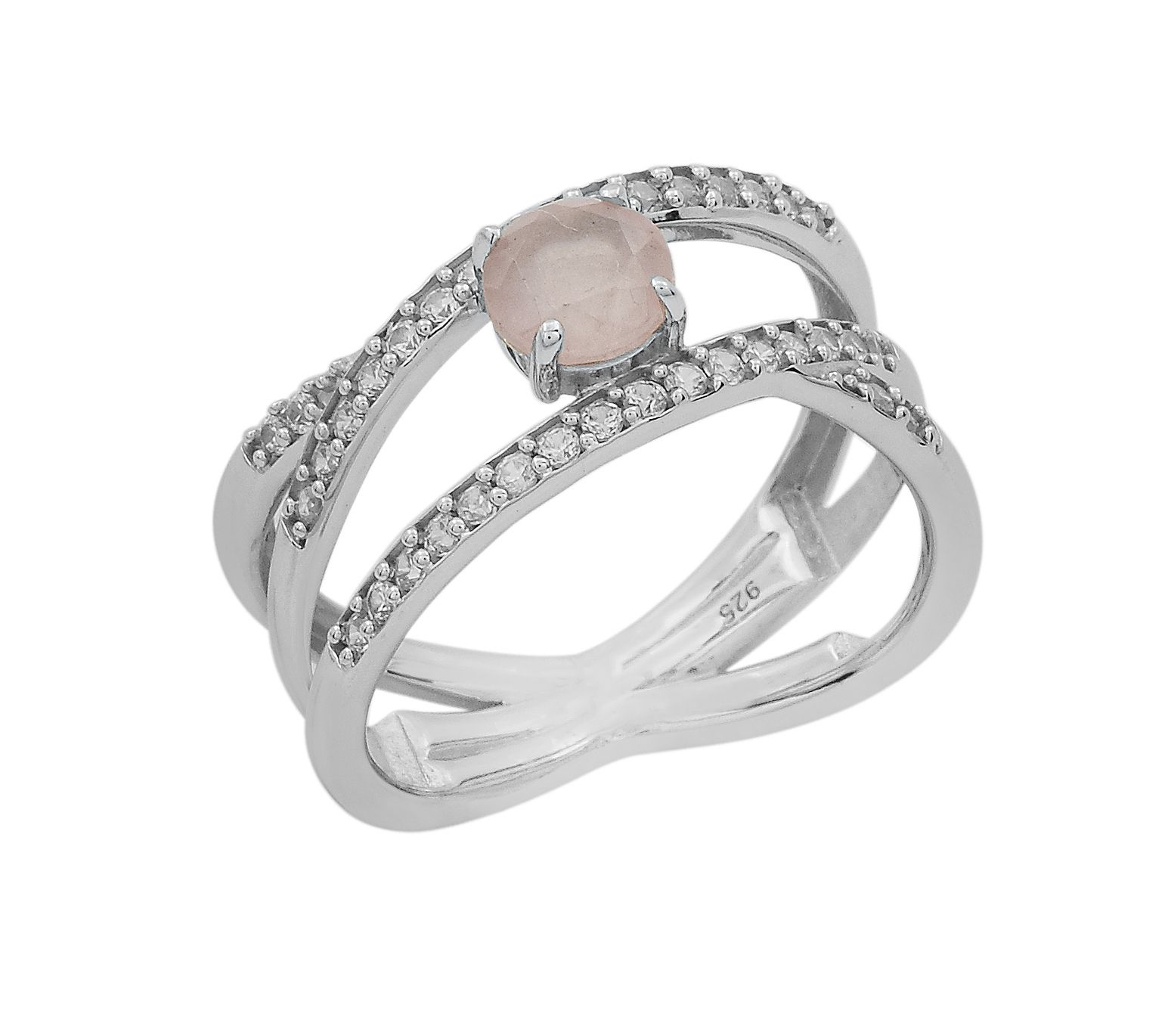 Affinity Gems Multi-Gemstone Split Band Ring, Sterling Silver