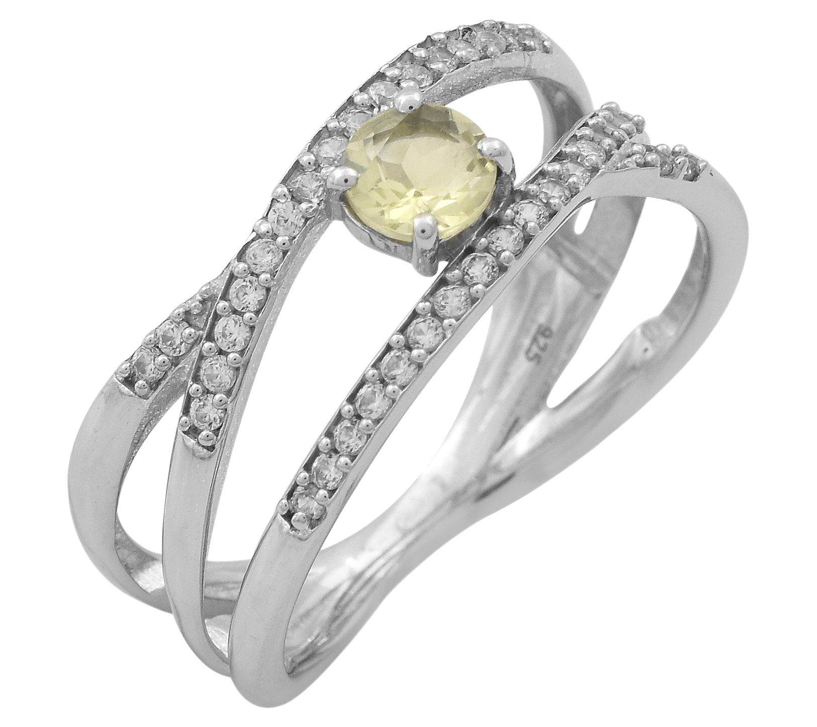 Affinity Gems Multi-Gemstone Split Band Ring, Sterling Silver