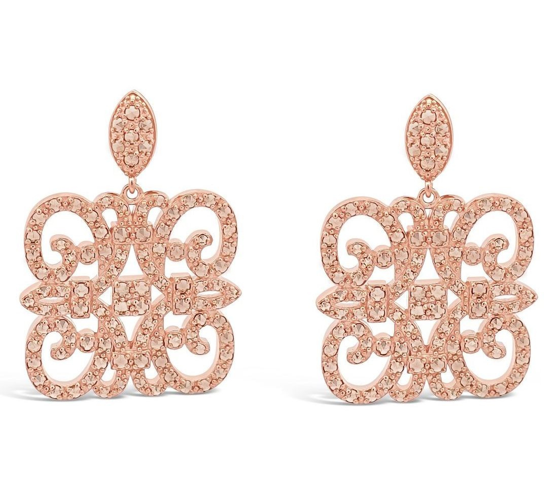 Dallas Prince 14K Gold Clad Marcasite Plaza Earrings