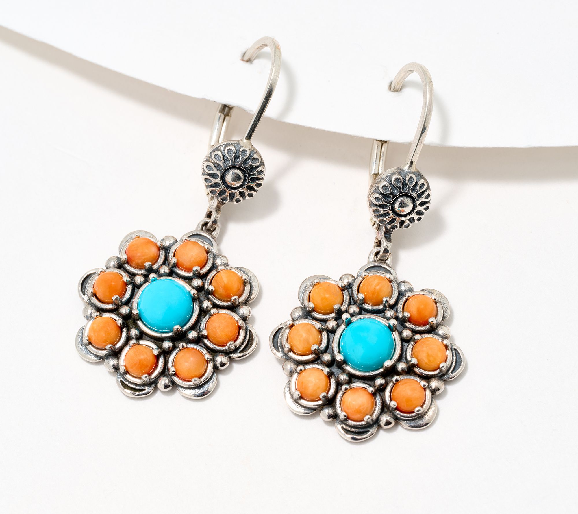 American West Sleeping Beauty Turquoise & Gemstone ClusterEarrings