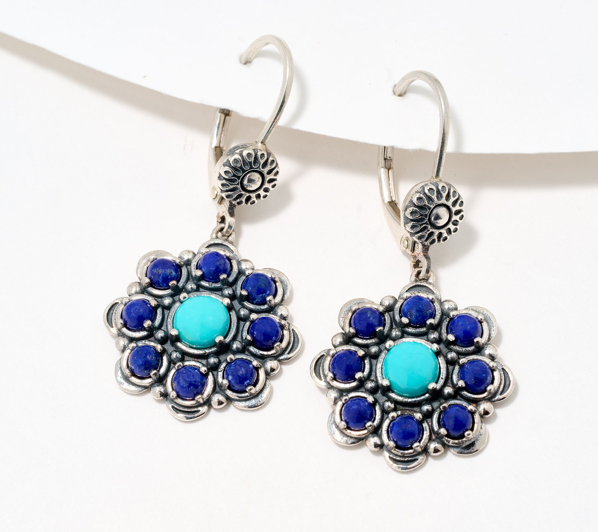 American West Sleeping Beauty Turquoise & Gemstone ClusterEarrings