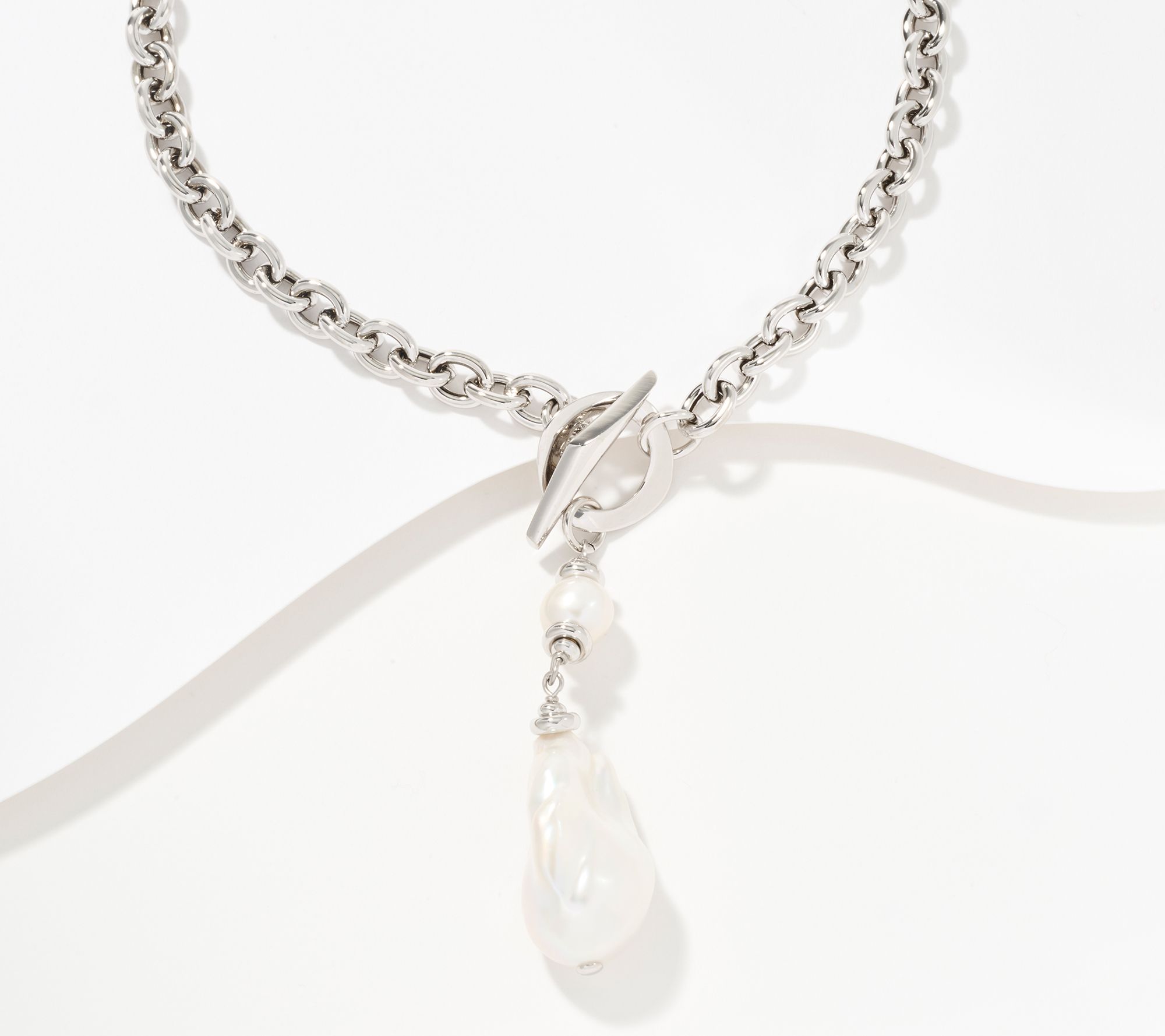 "As Is" Honora Bronze Cultured Pearl Toggle 18" Necklace