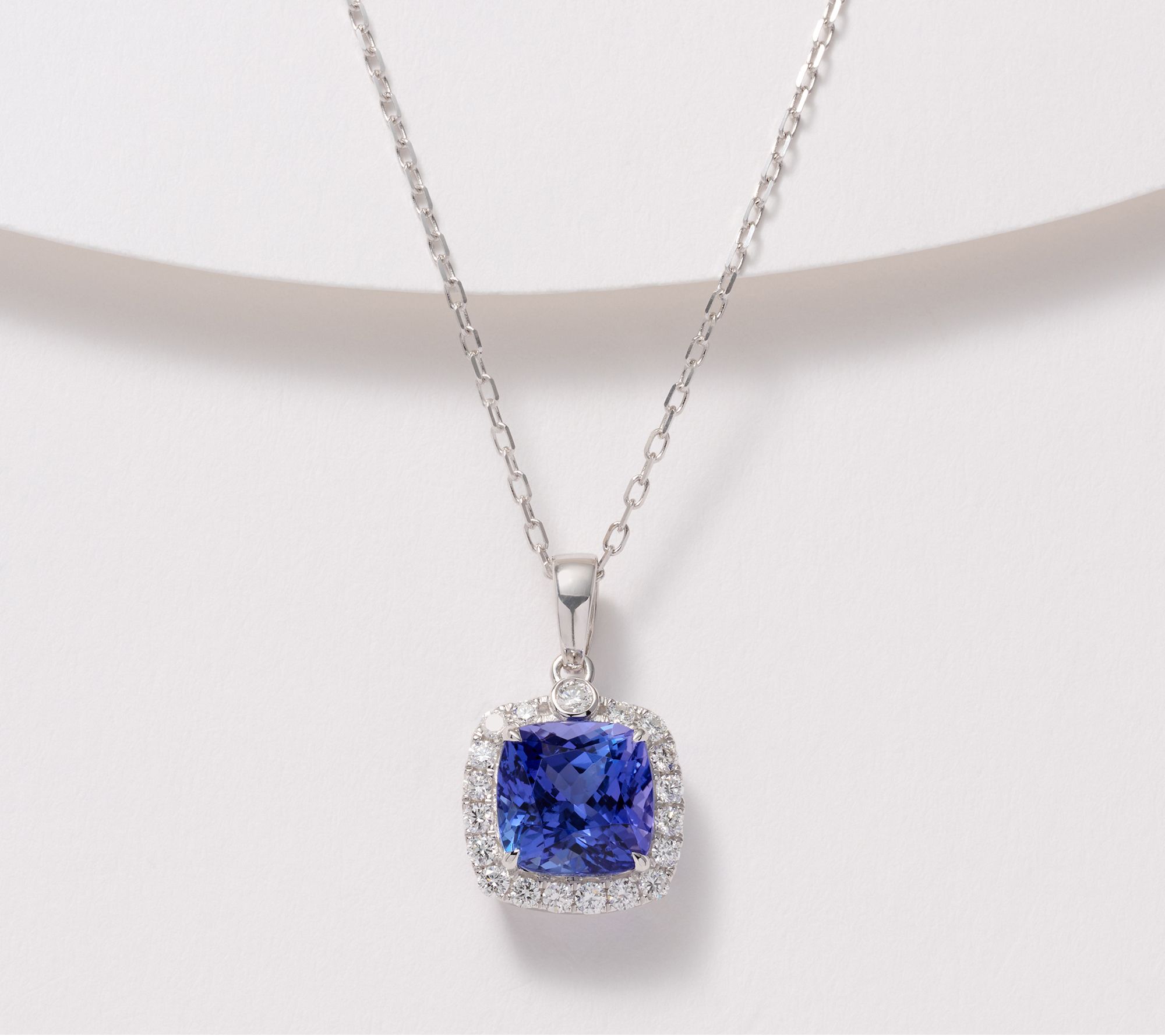 Pure Tanzanite by Jeff Moseley 2.25 cttw Cushion Cut Pendant, 18K