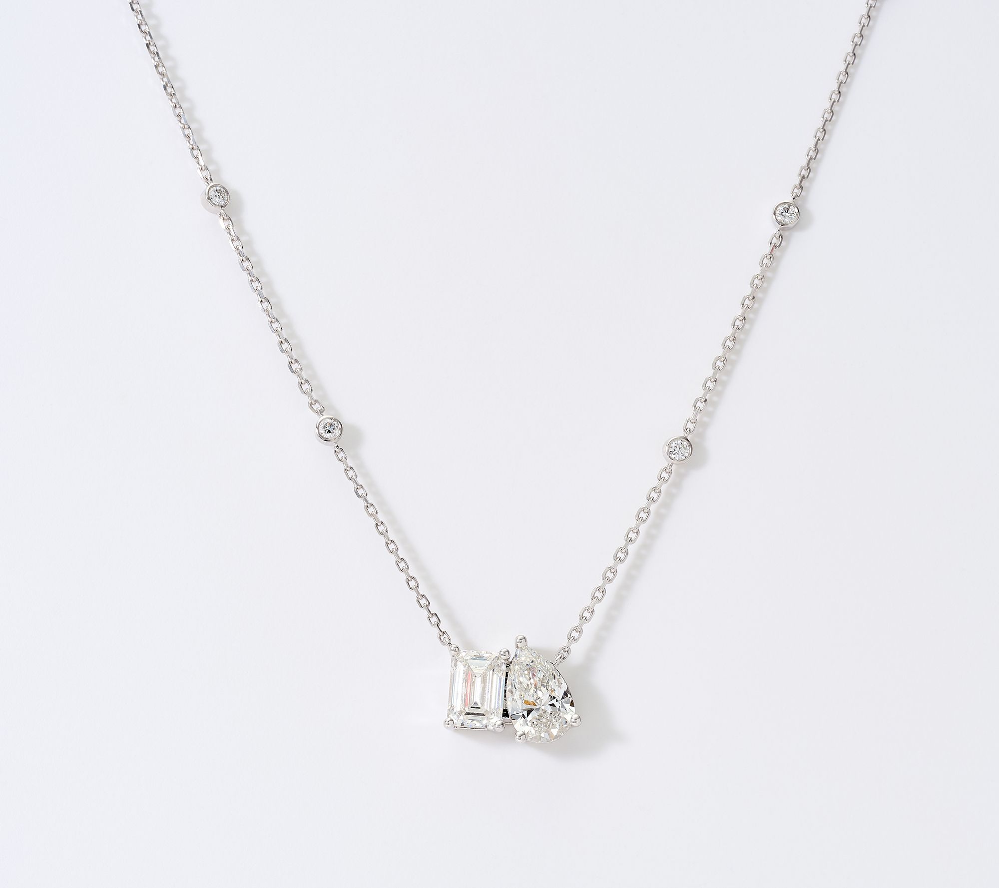 Effy 14k White Gold Mixed Cut Necklace