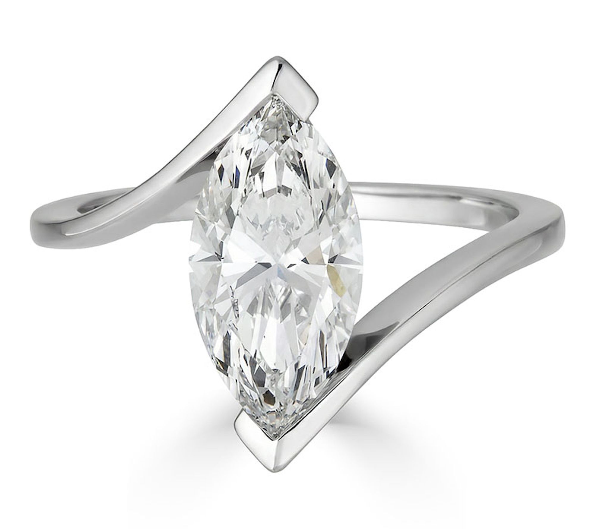 Vida Lab Diamonds Lab Grown 2.00 cttw MarquiseRing, 14K Gold