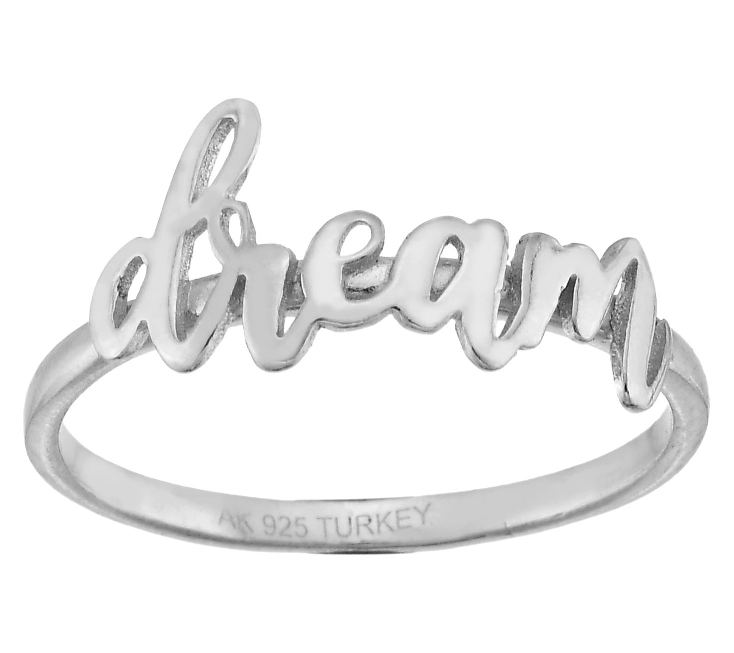 Silver Style Dream Script Ring, Sterling
