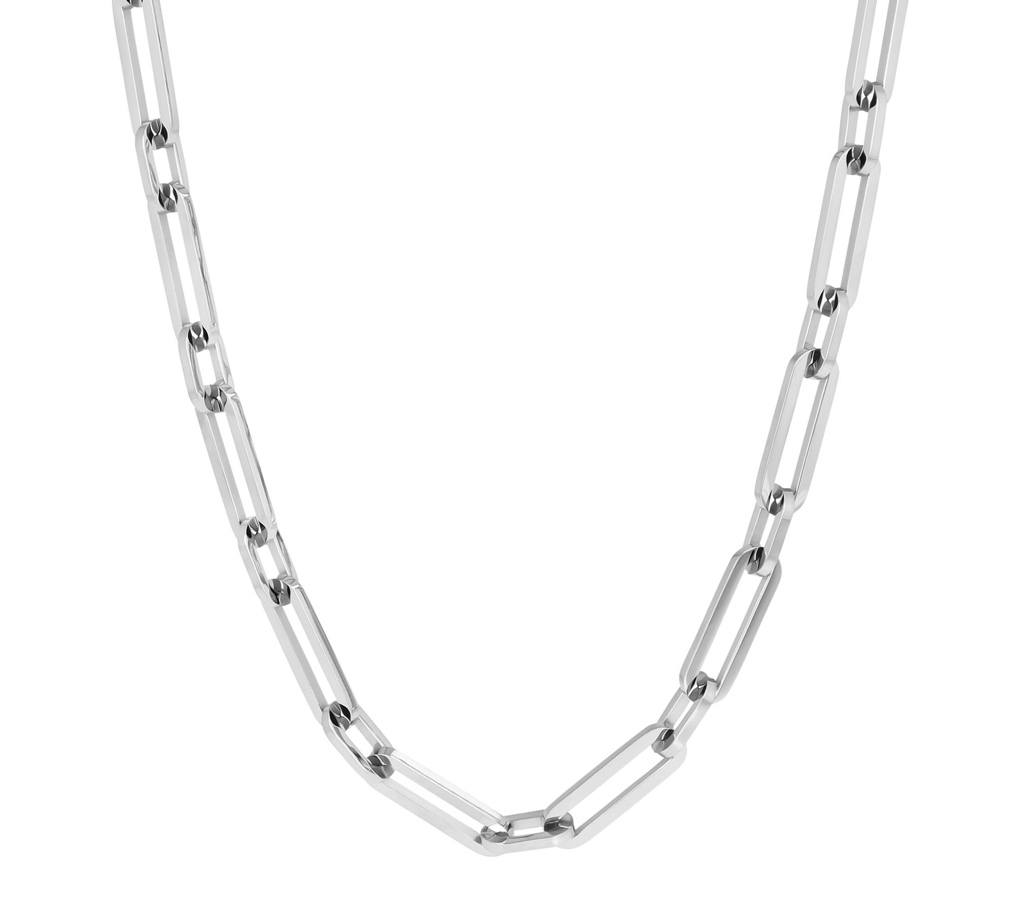 Steel by Design 22" Paperclip Link Necklace