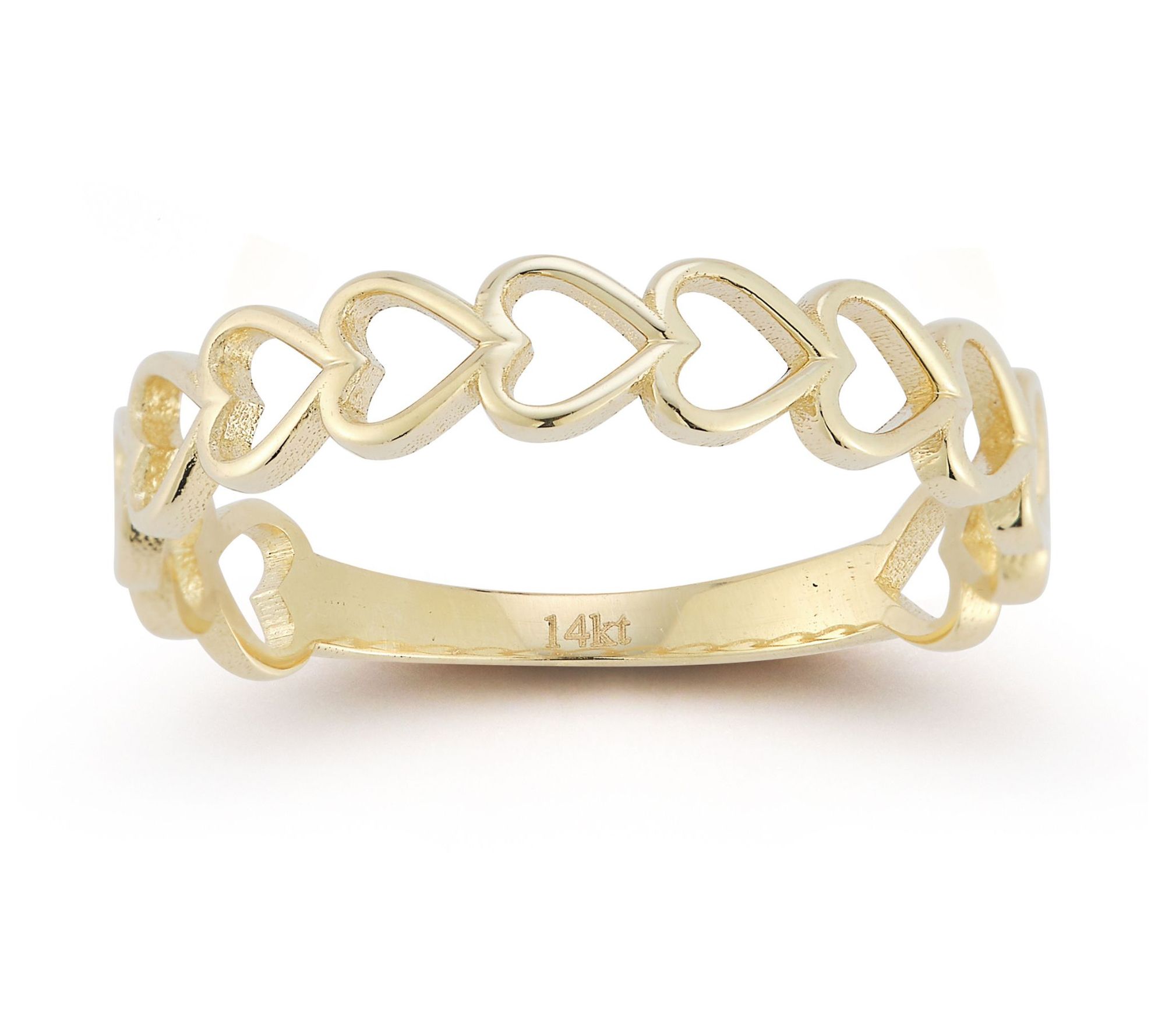 Luminosa Gold Open Heart Band Ring, 14K