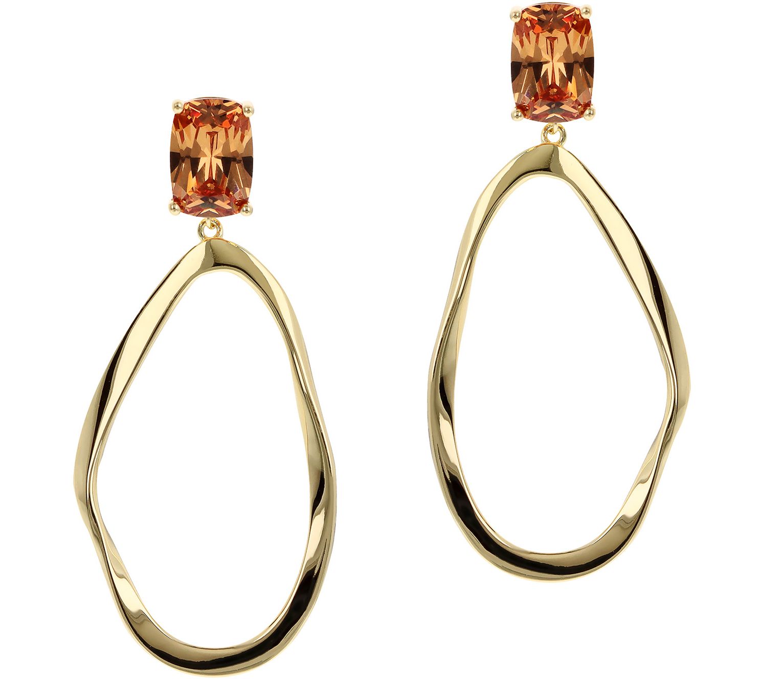 Louis Dell'Olio 7.00 cttw Free Form Earrings 18K Gold Plated