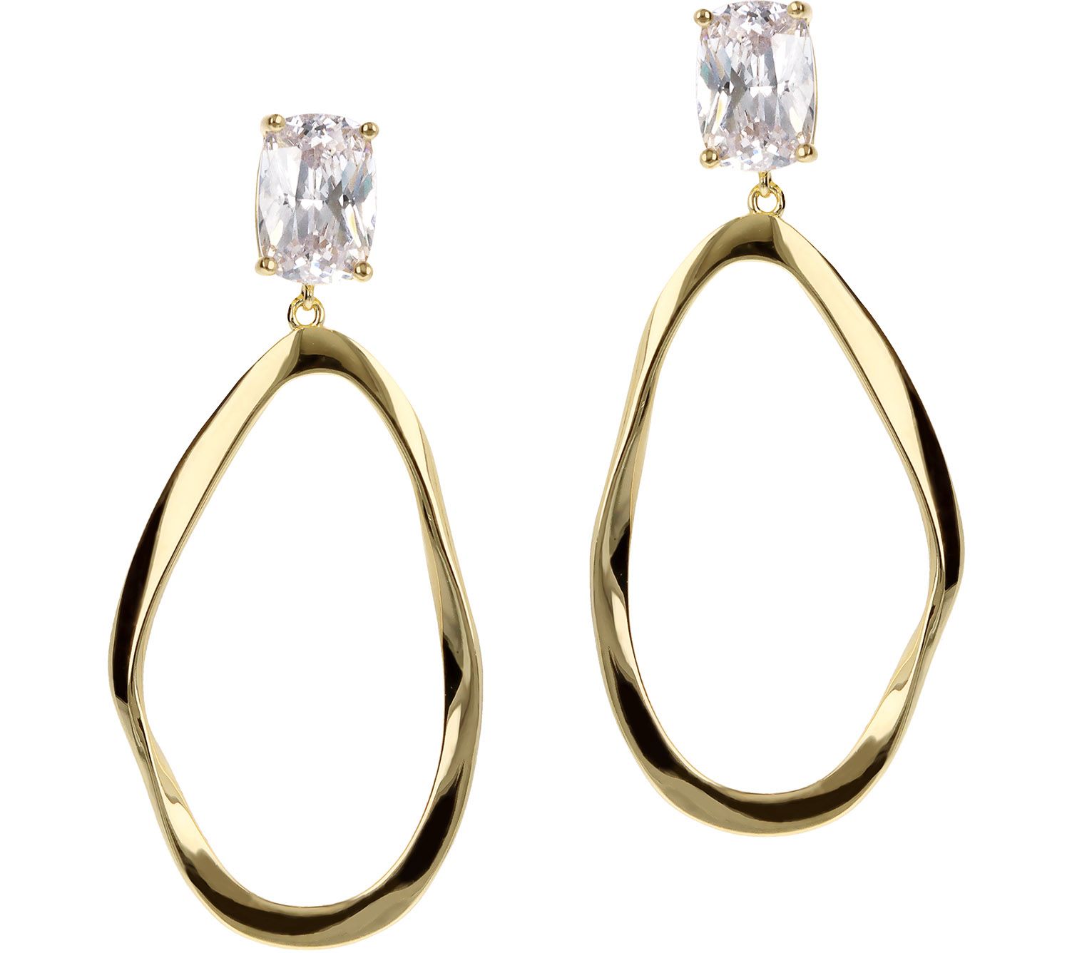Louis Dell'Olio 7.00 cttw Free Form Earrings 18K Gold Plated