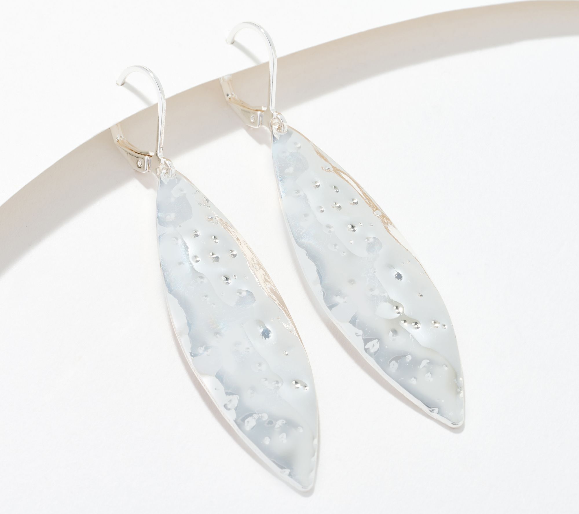 Joan Rivers Hammered Spear-Shaped Leverback Earrings