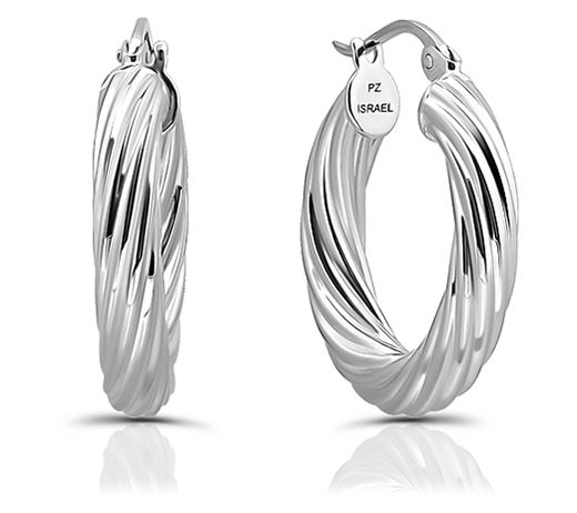 Or Paz Sterling Silver Small Twist Hoop Earrings