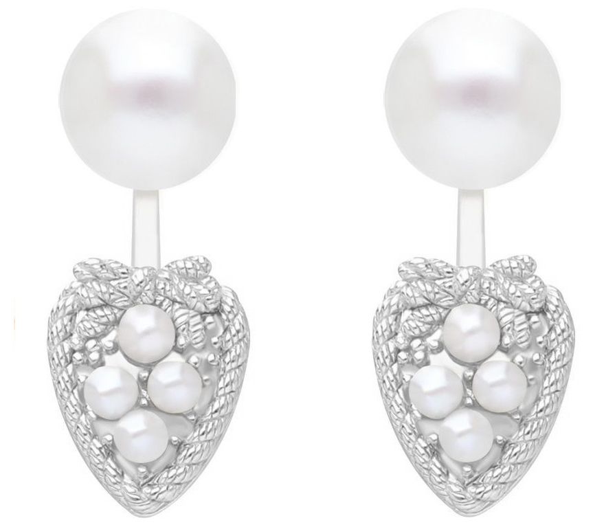 Goddaughters 14K Clad  Cultured Pearl Love KnotEarring Jackets