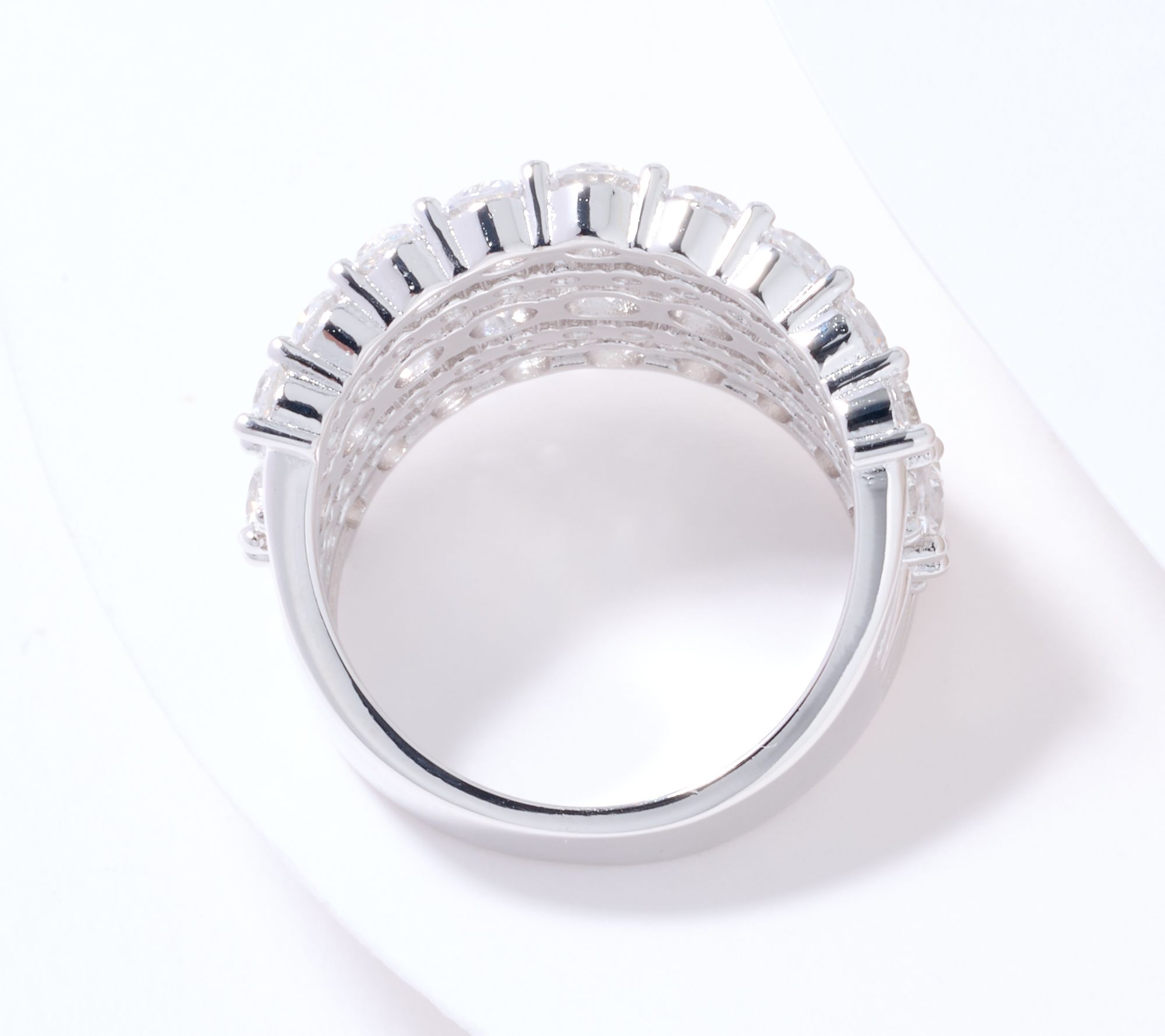 Diamonique x Kathy Levine Jubilee Ring, Sterling Silver - QVC.com