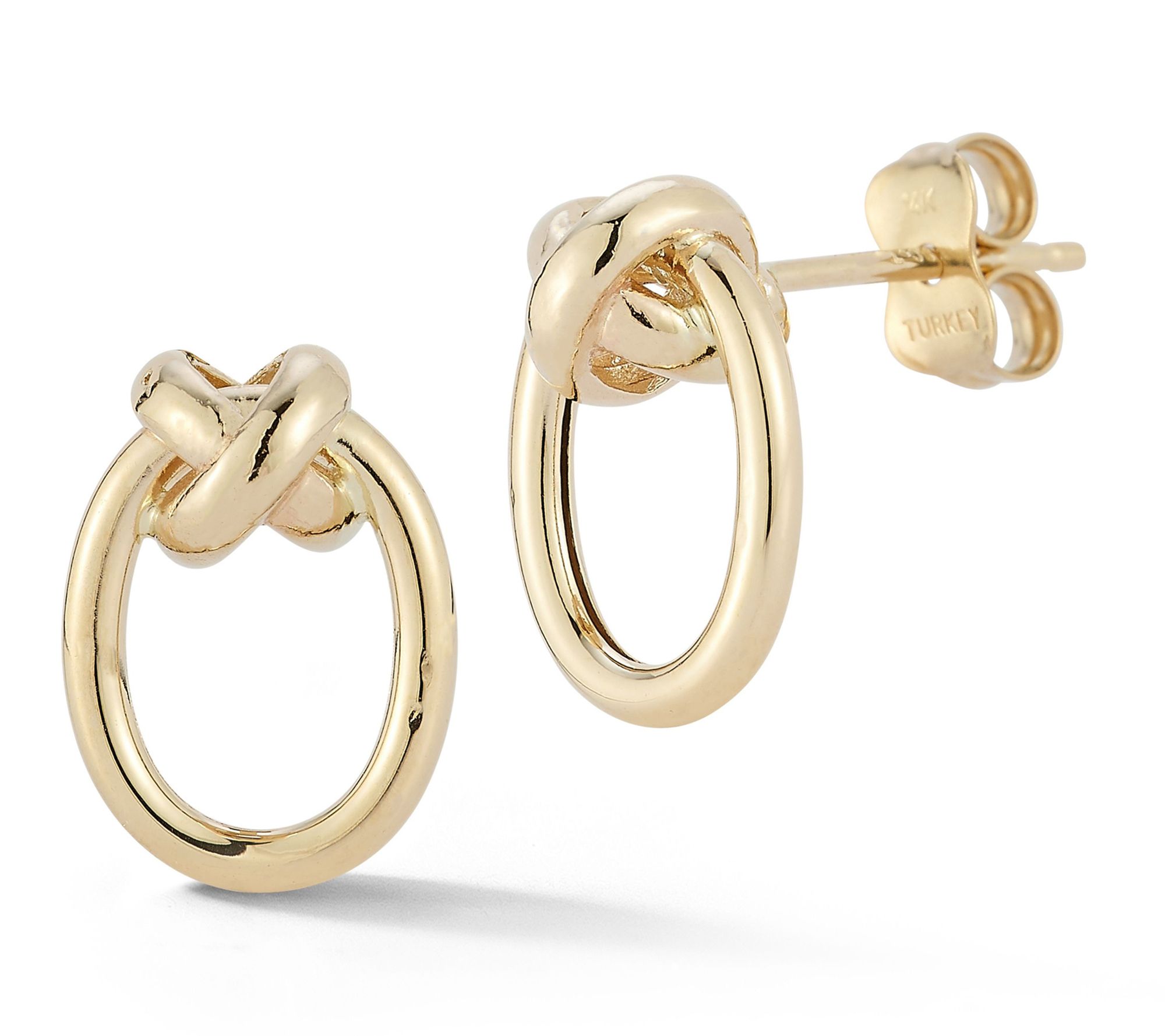Luminosa Gold Knot Hoop Earrings, 14K