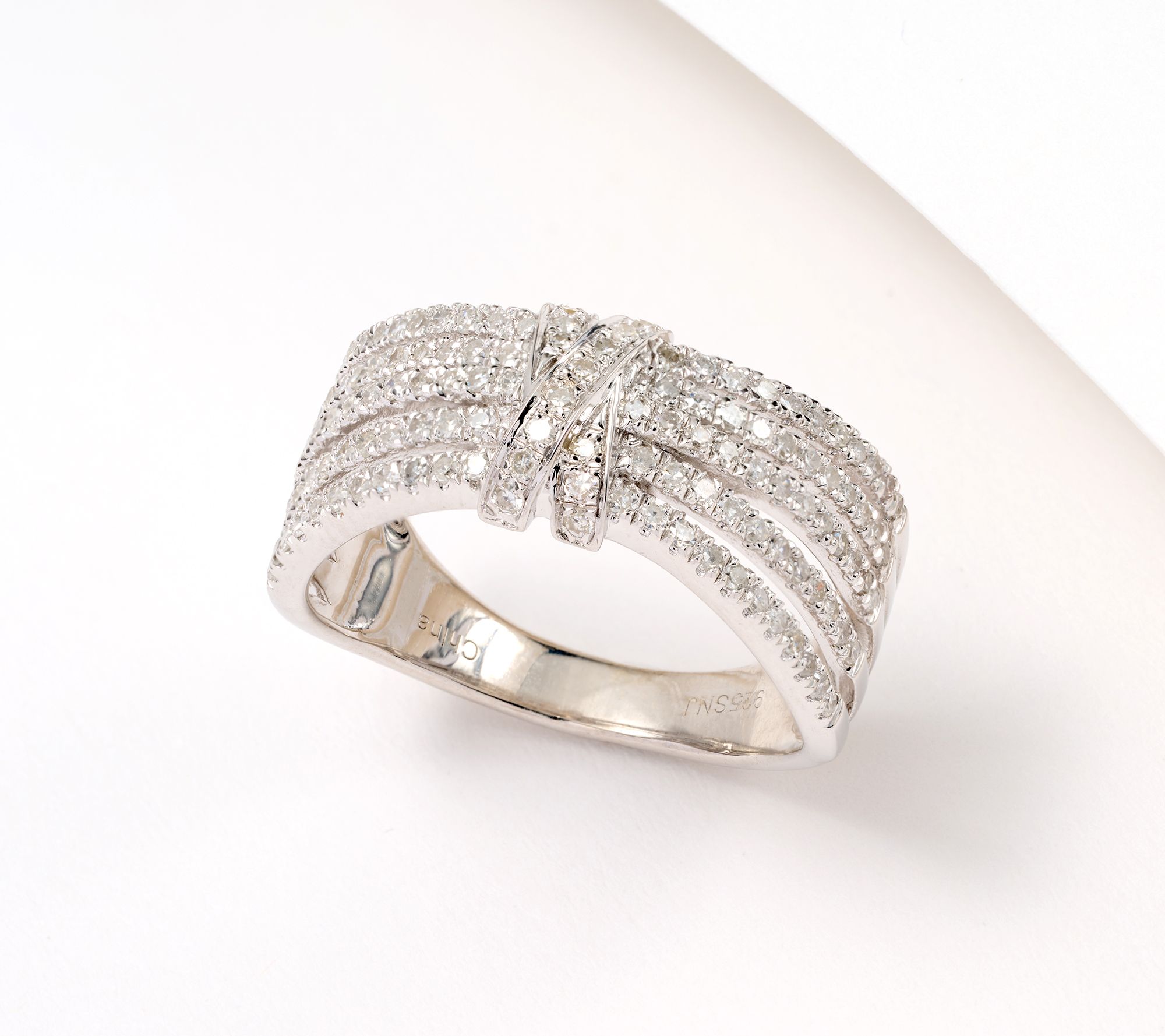 "As Is" Affinity Diamonds Multi- Row Loose Knot Ring, Sterling