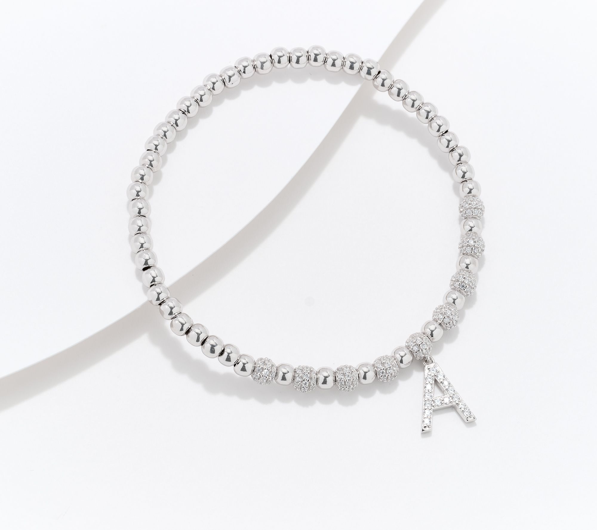 Diamonique x Kathy Levine Name Fame Bracelet, Sterling Silver