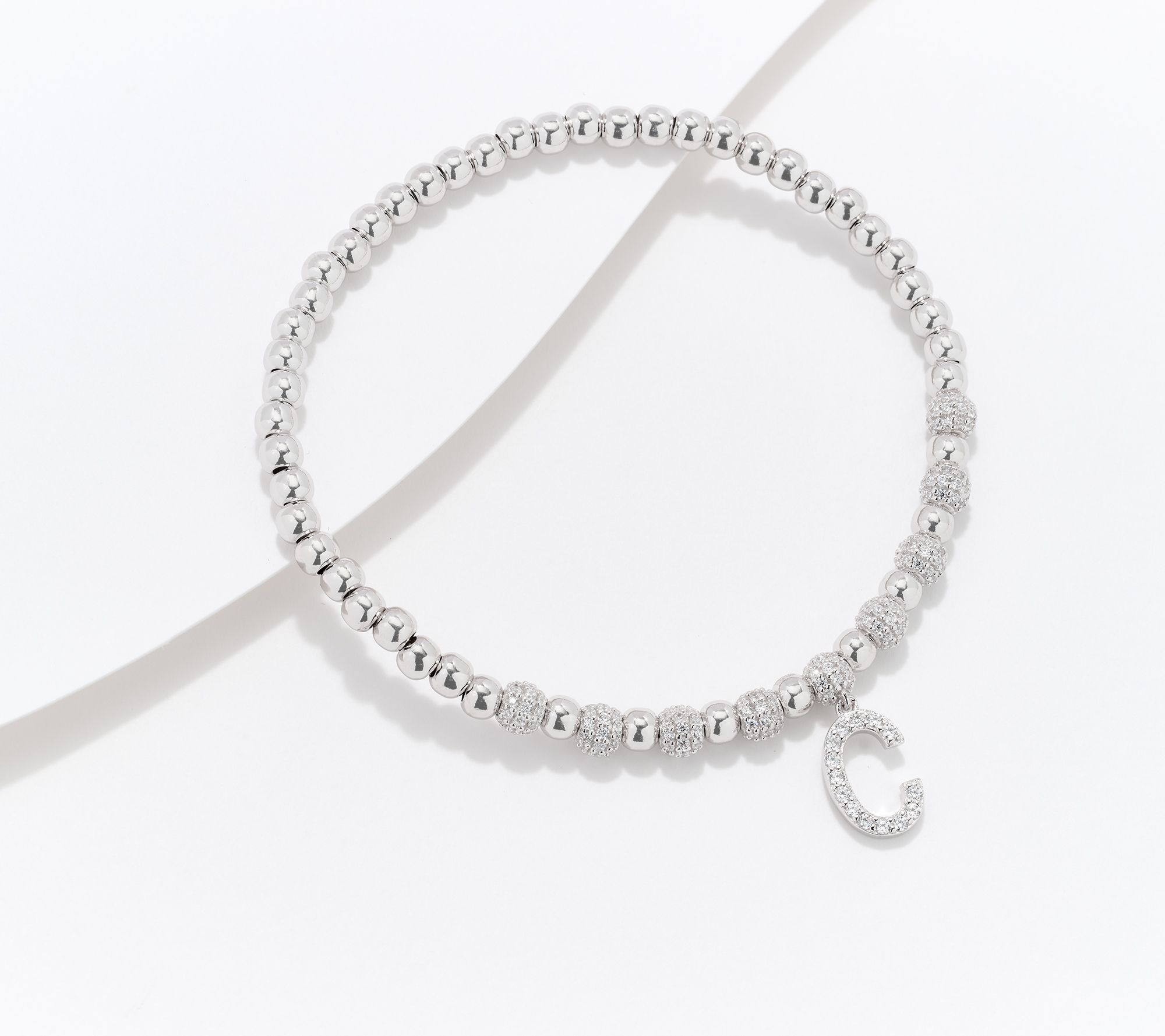 Diamonique x Kathy Levine Name Fame Bracelet, Sterling Silver