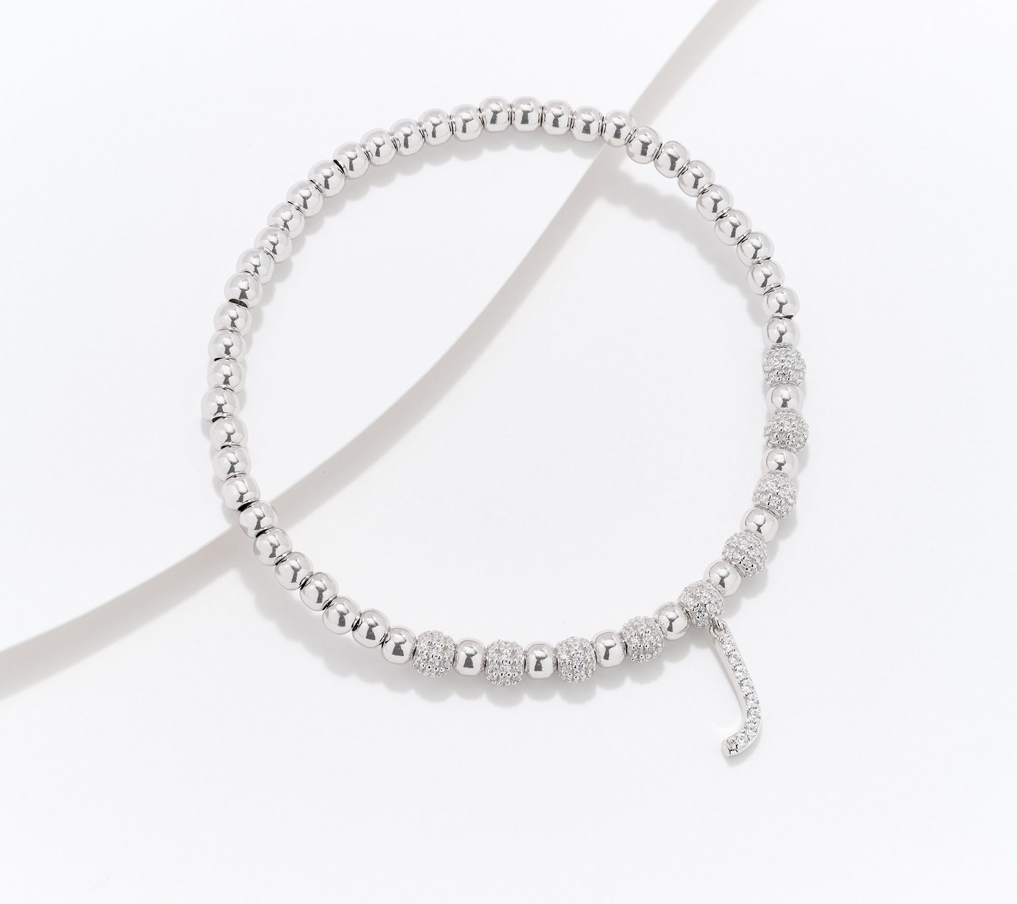 Diamonique x Kathy Levine Name Fame Bracelet, Sterling Silver