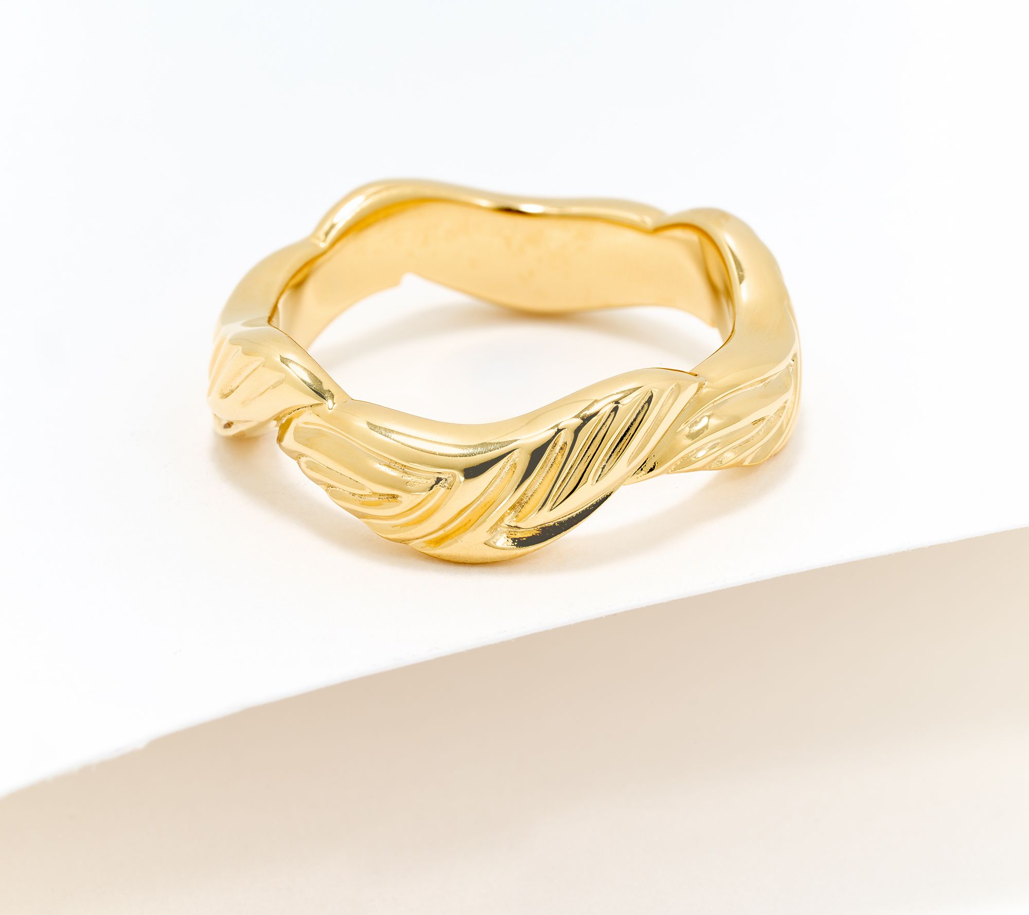 Christian James by Scott Grimes 14K Gold Clad Ripple Stack Ring