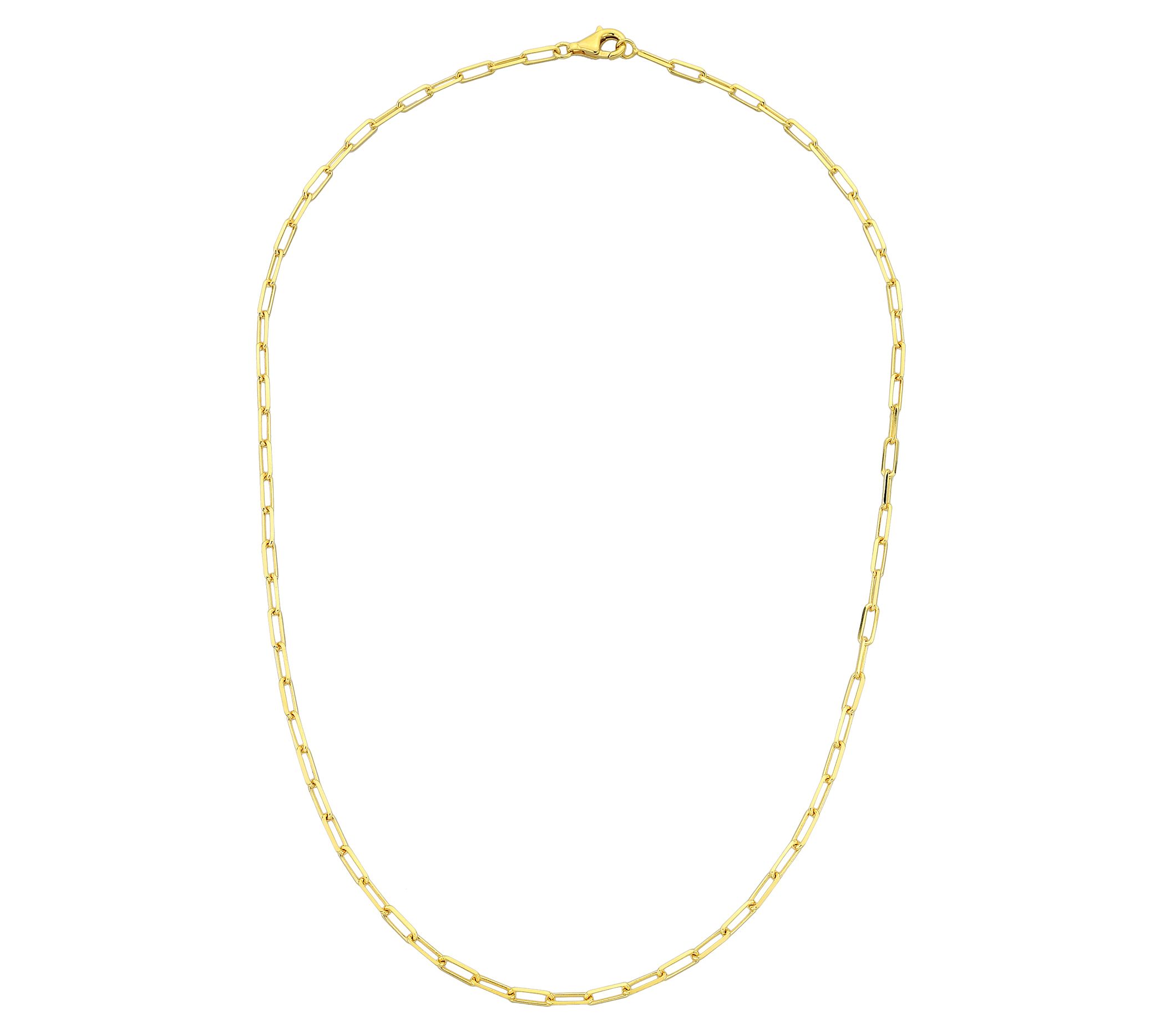 Silver Style 2.8mm Solid Paperclip Chain Necklace, Sterling