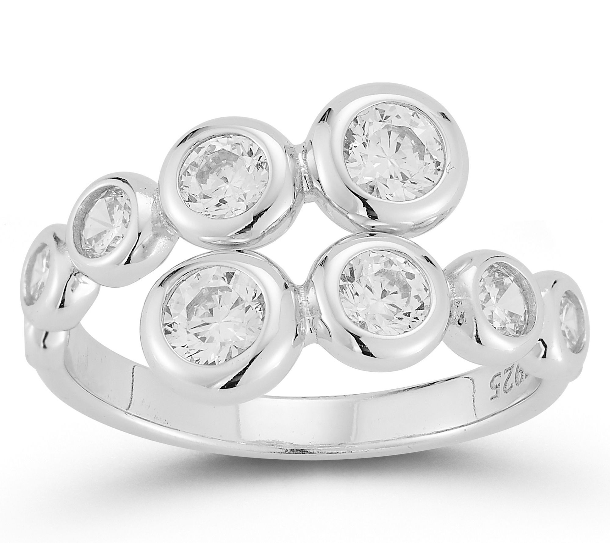 Rachel Zoe Round Bypass Ring, Sterling