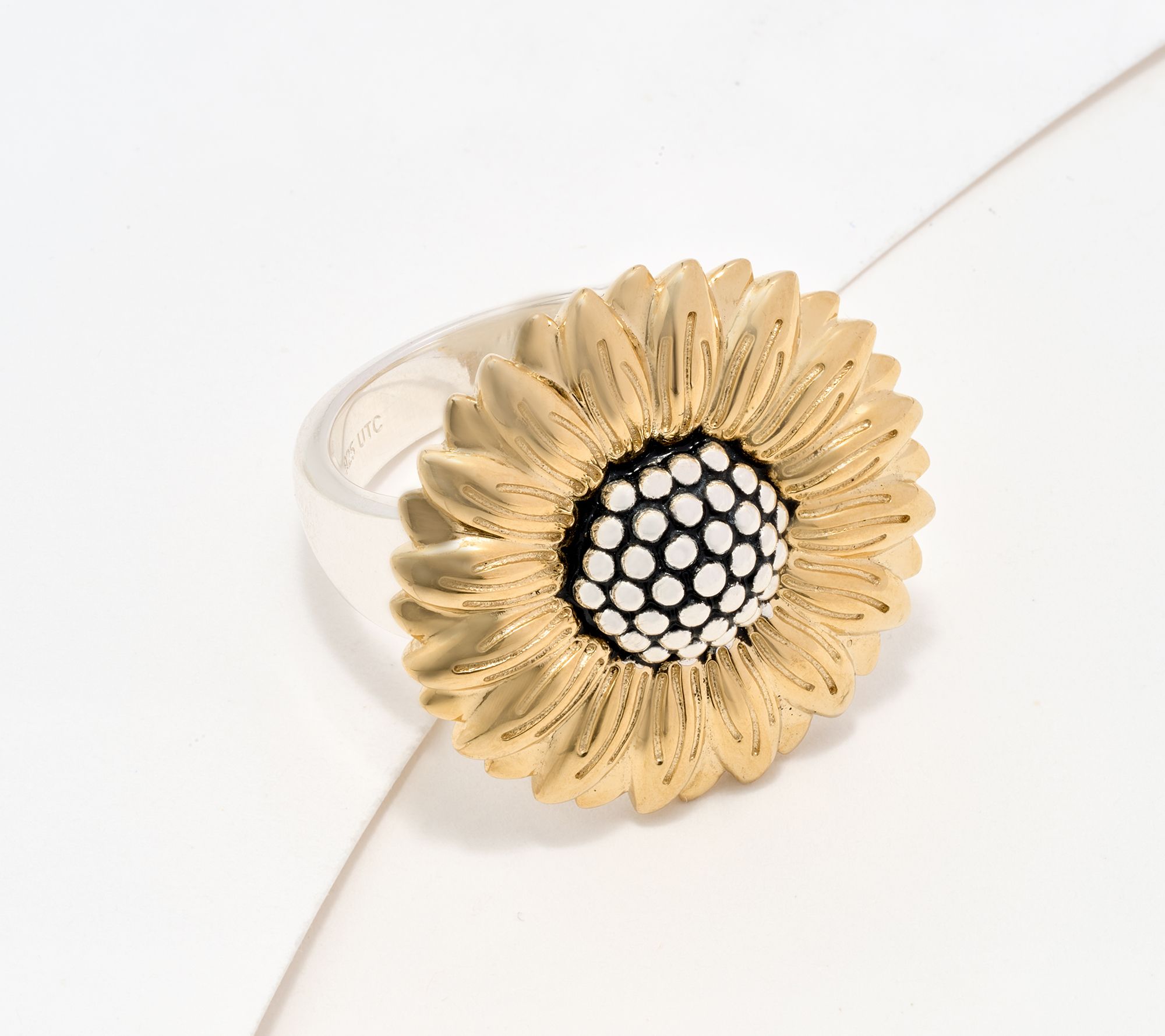 Christian James by Scott Grimes Two-tone Floral Sunflower Ring