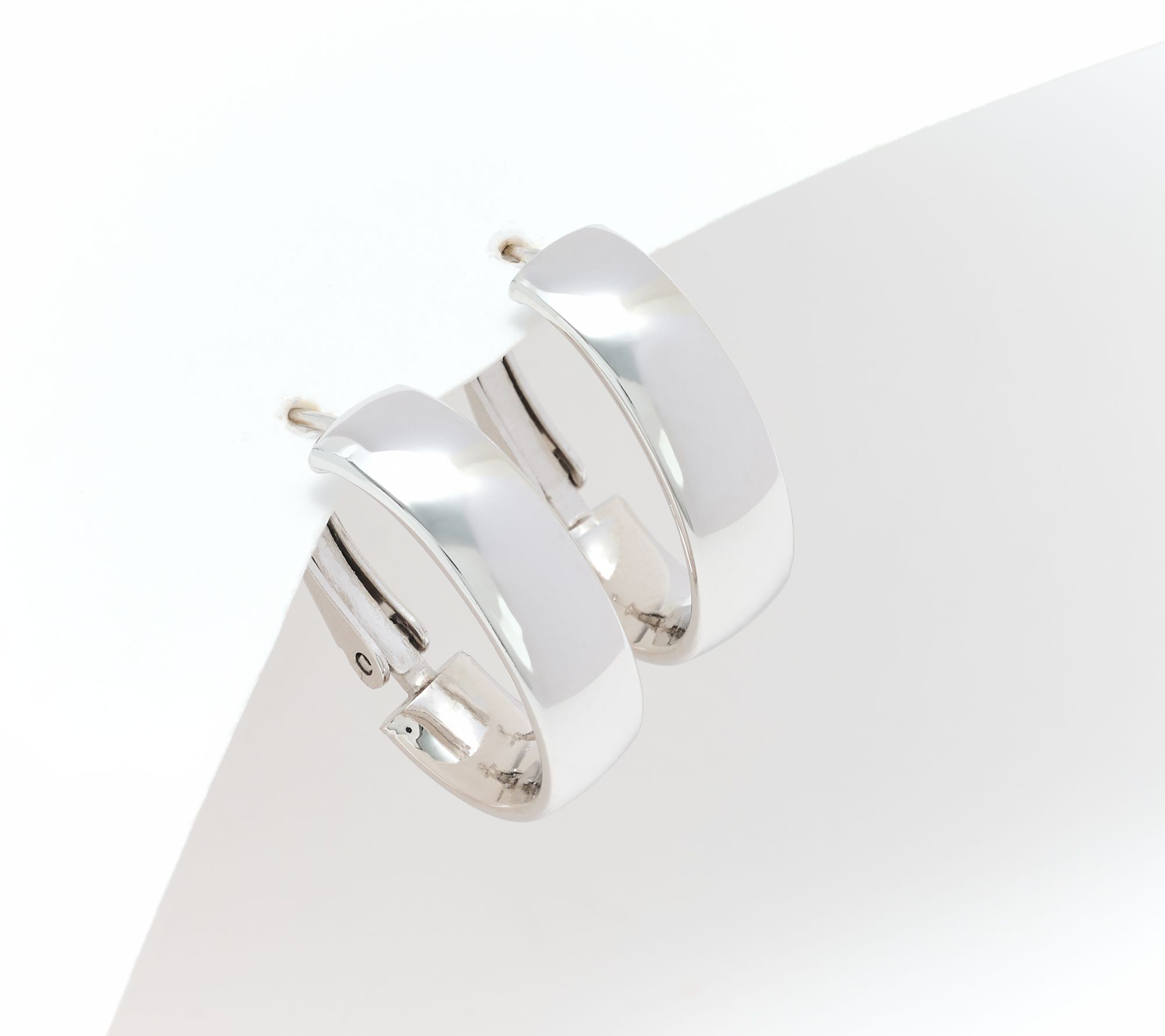 David Markstein Bronze Omega Back 3/4" Hoop Earrings