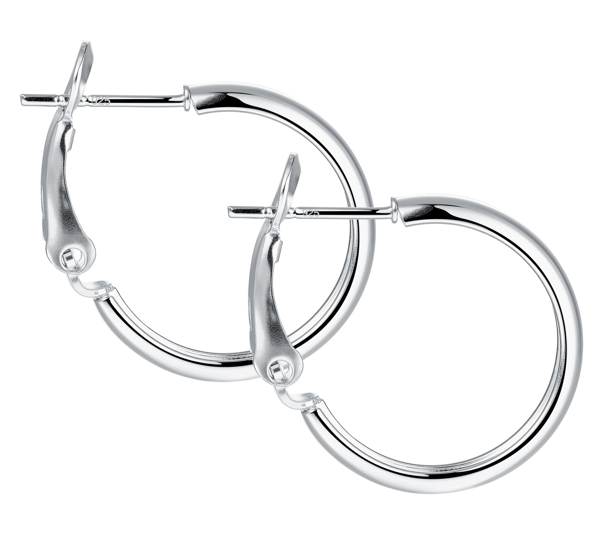 Silver Style 3/4" Hoop Earrings, Sterling