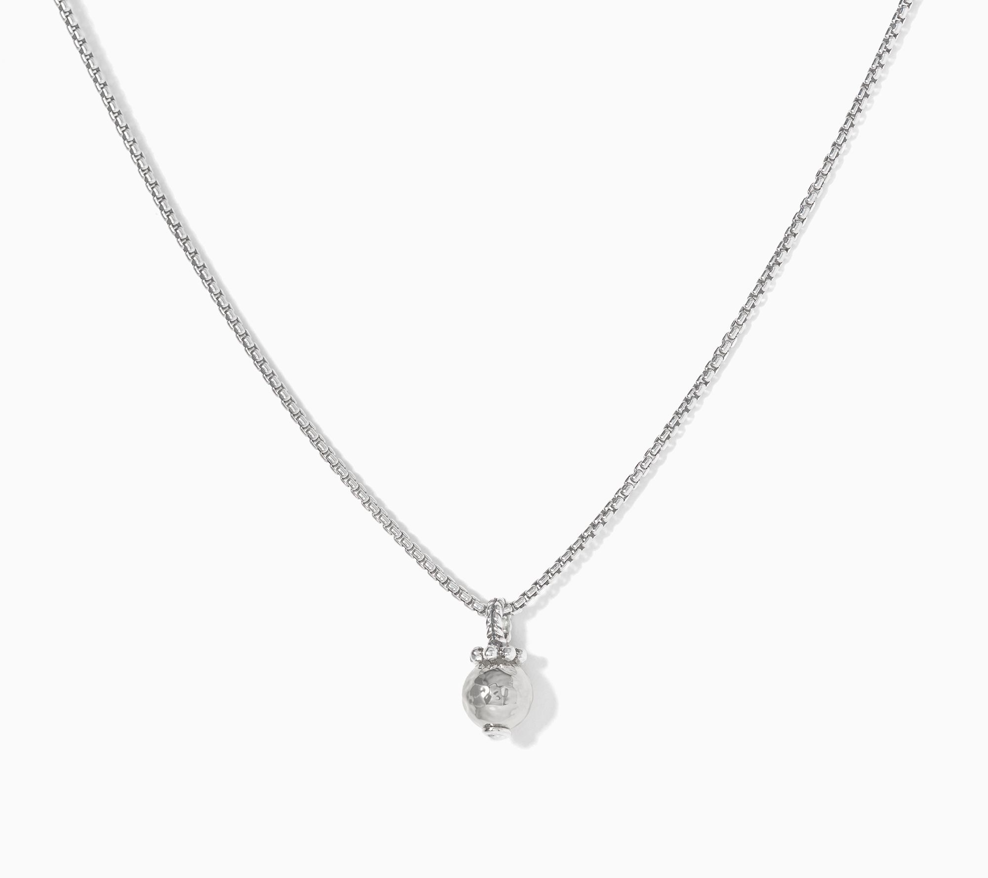 JAI Sterling Silver Baby Box Bead Necklace, 16"