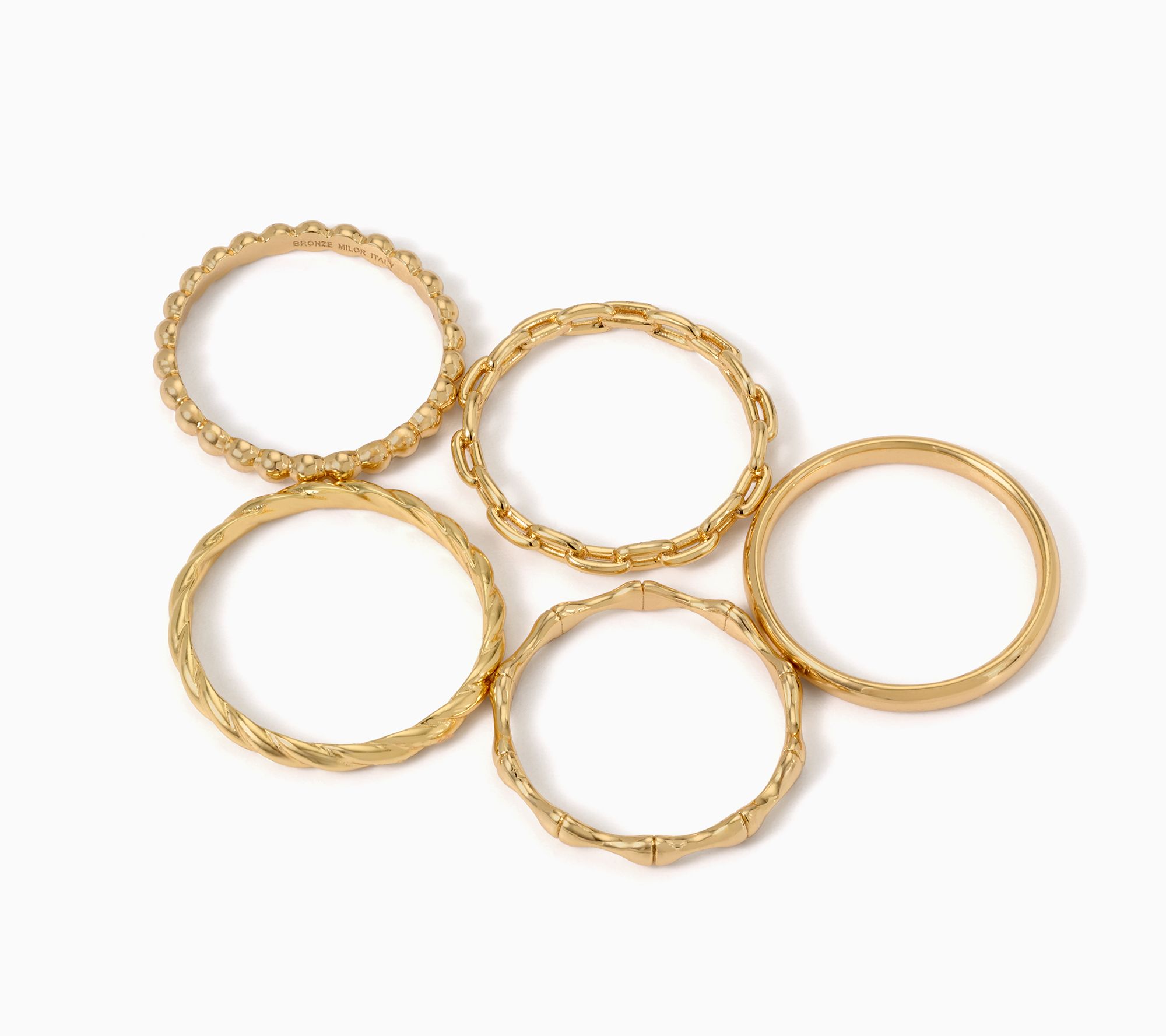 David Markstein Bronze Set of 5 Refined Stack Rings | QVC