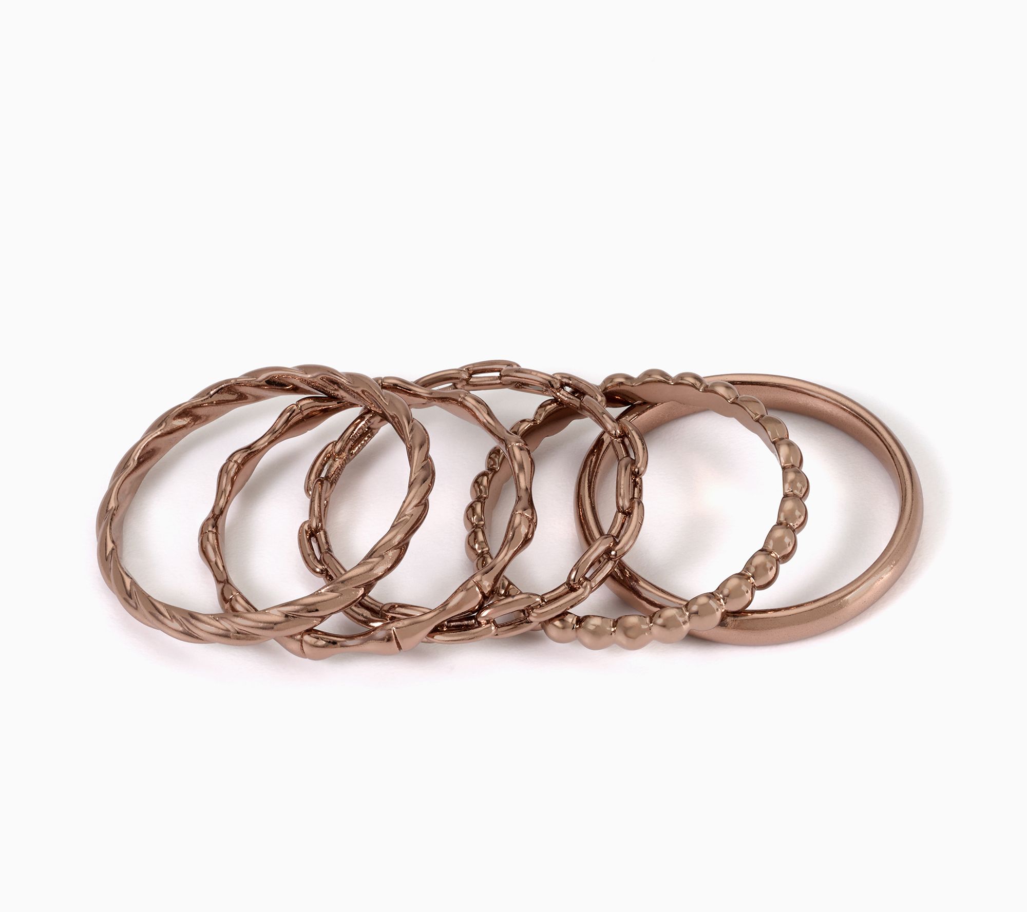 David Markstein Bronze Set of 5 Refined Stack Rings
