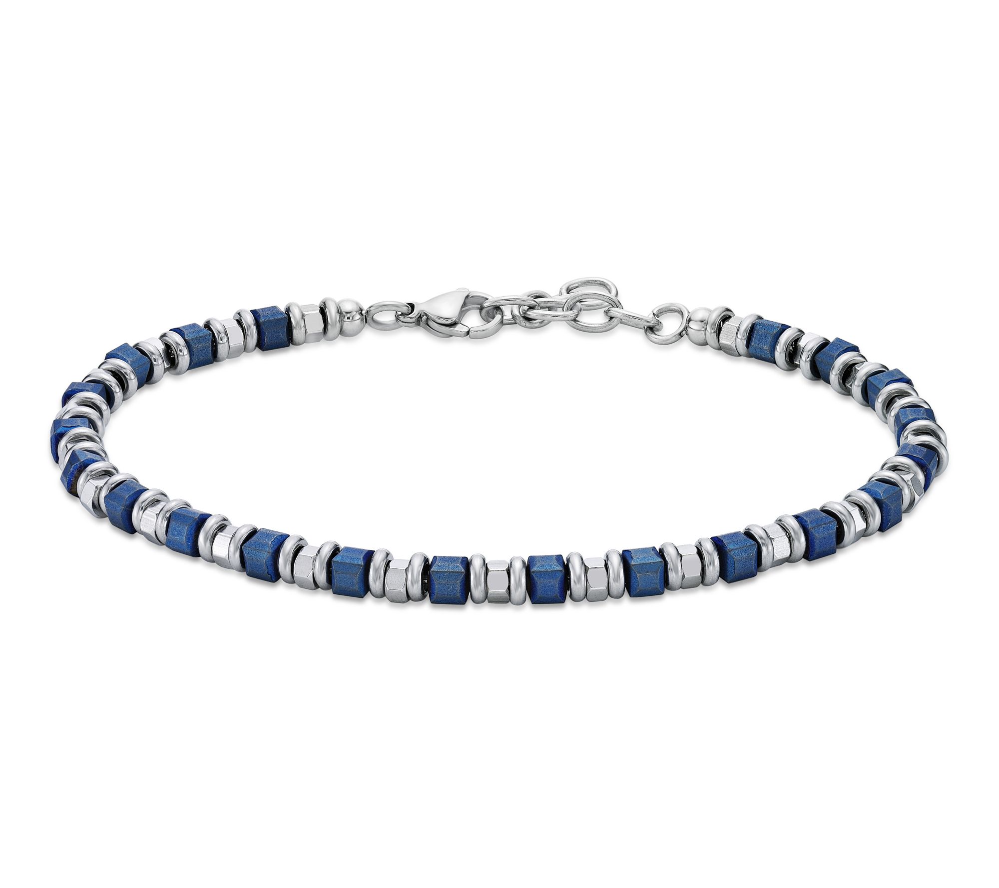 LYNX Men's Stainless Steel Ion Plated Bead Chain Bracelet