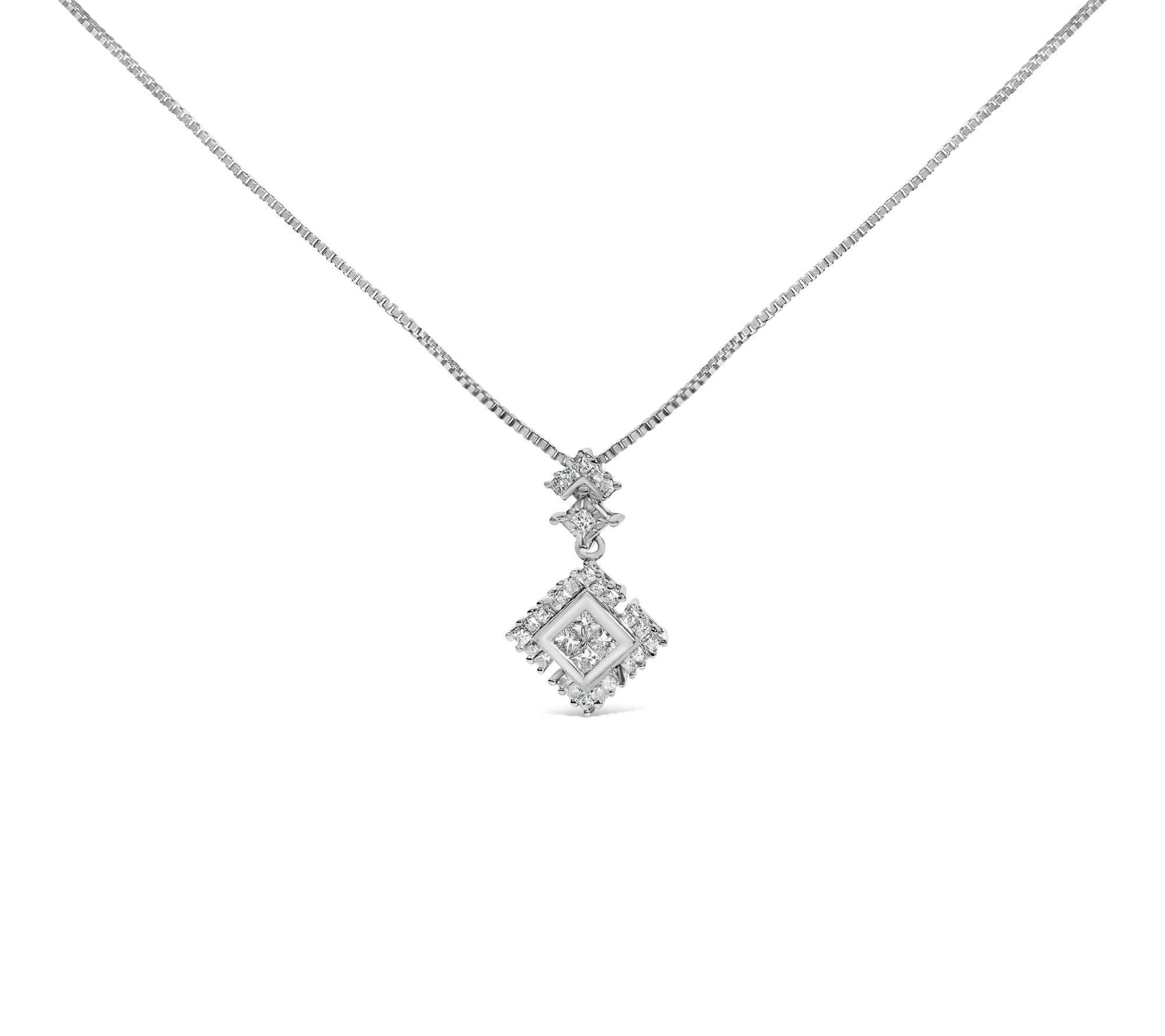 Haus of Brilliance Diamond Drop Pendant Necklace, 10K