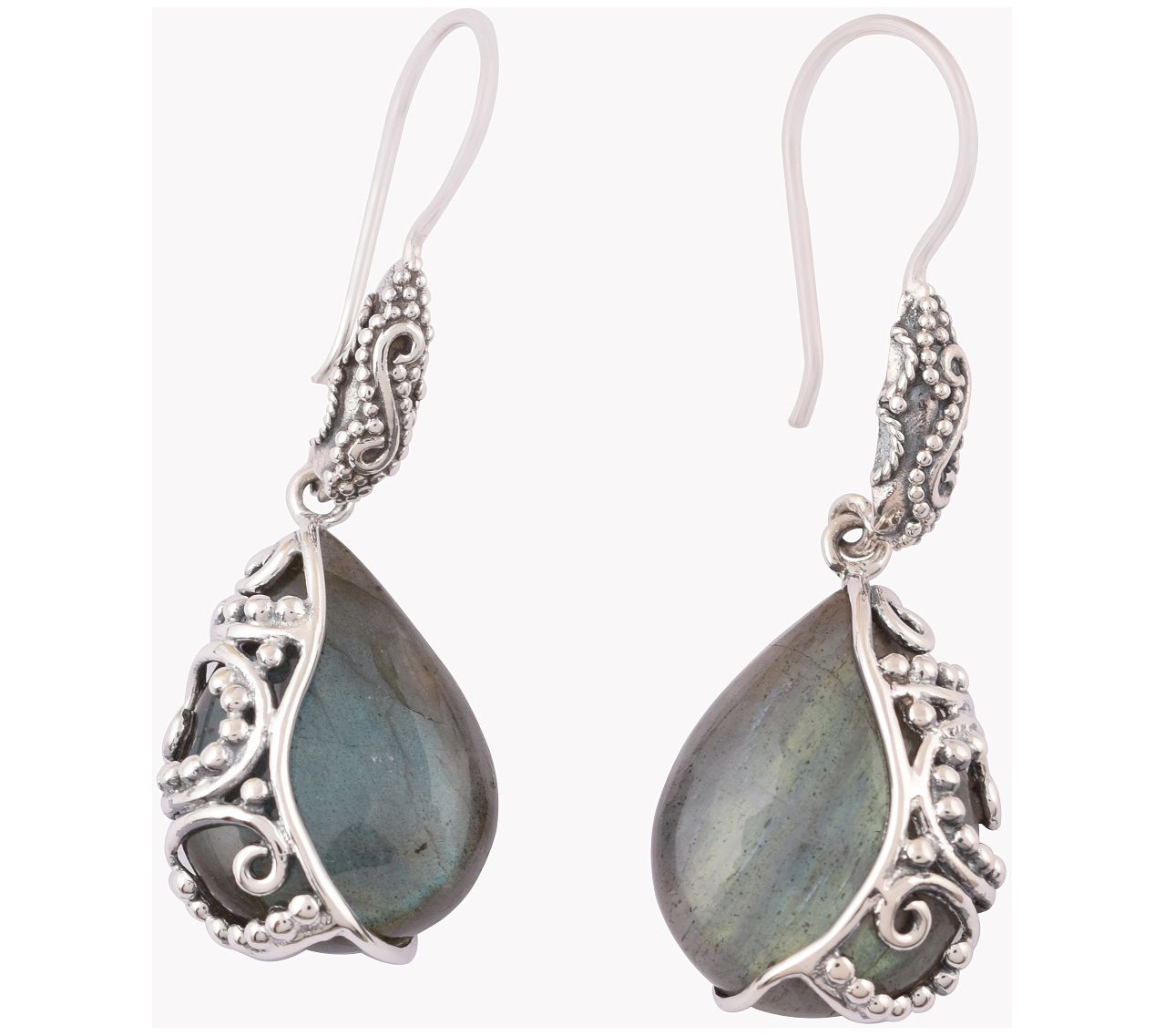 Artisan Crafted Sterling Silver Labradorite Earrings