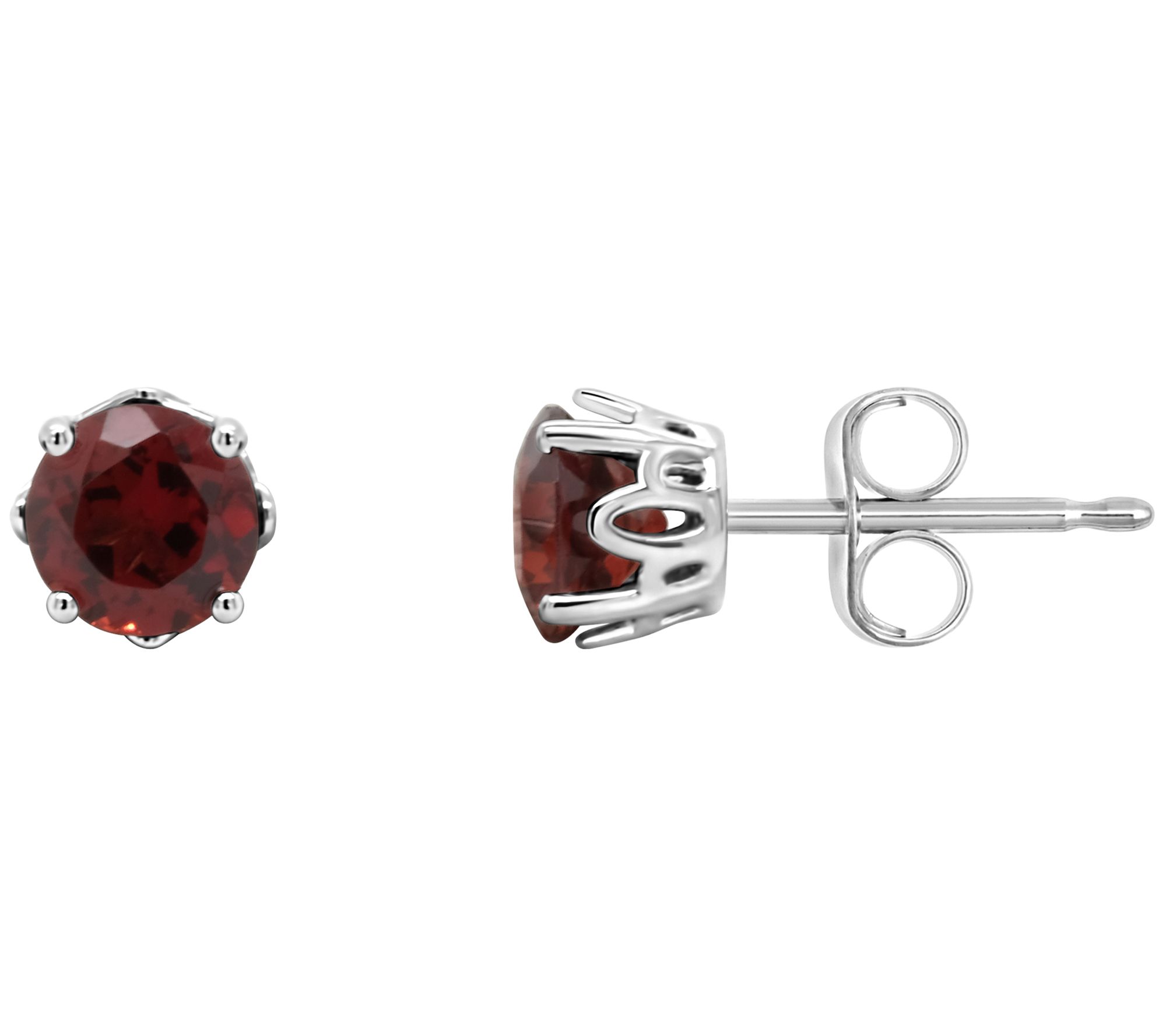 Affinity Gems Round Birthstone Stud Earrings,Sterling
