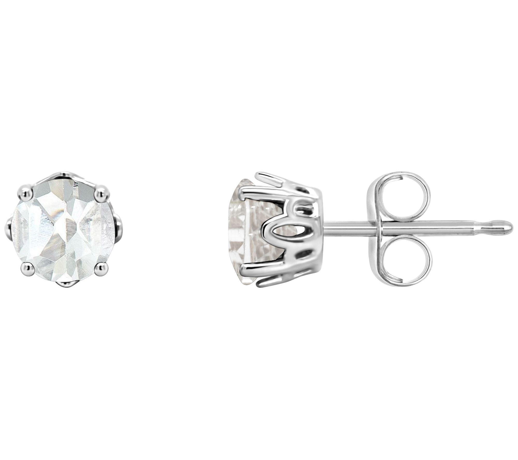 Affinity Gems Round Birthstone Stud Earrings,Sterling