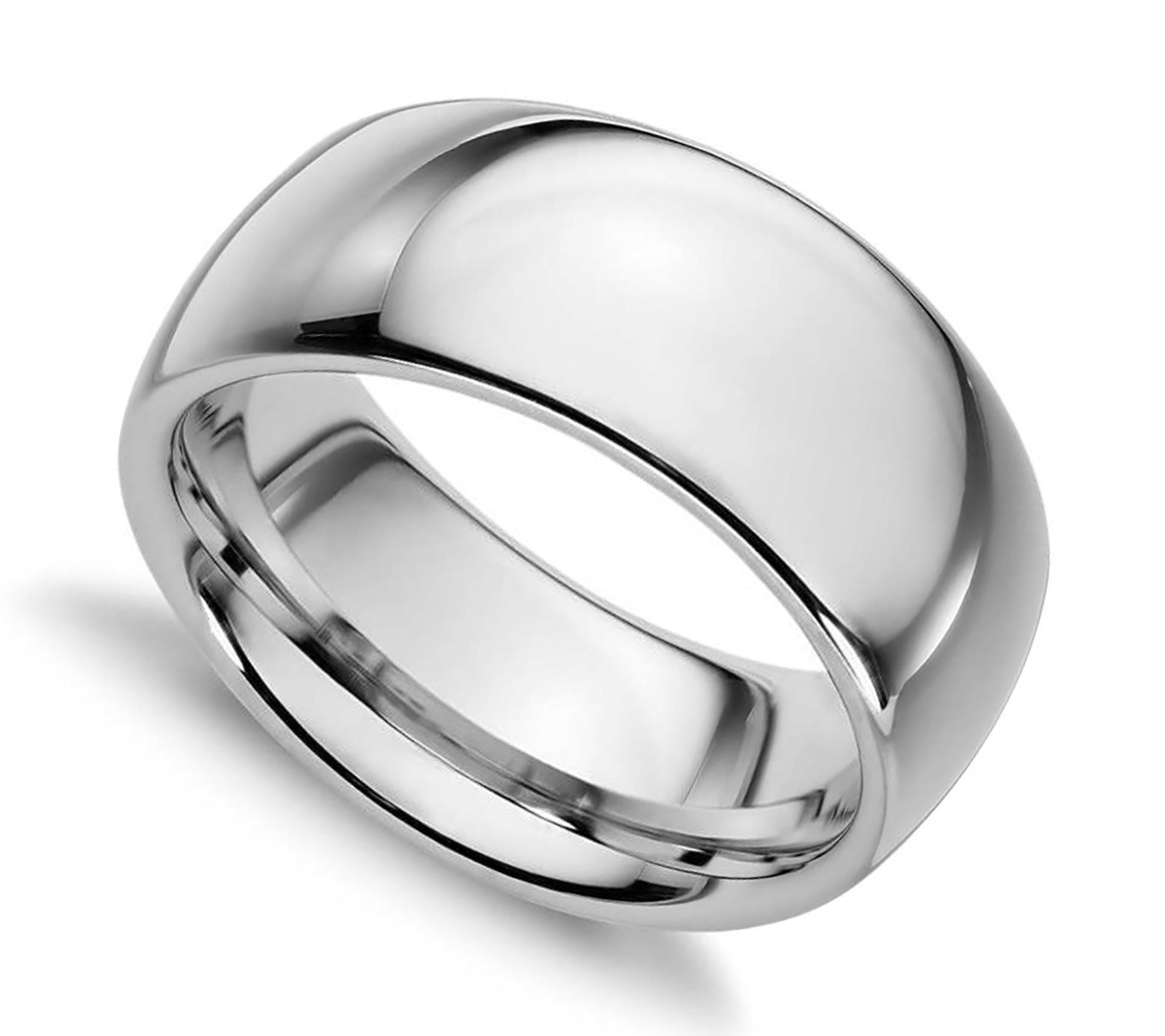 Sterling Silver 10MM Silk Fit Unisex Wedding Band Ring - QVC.com