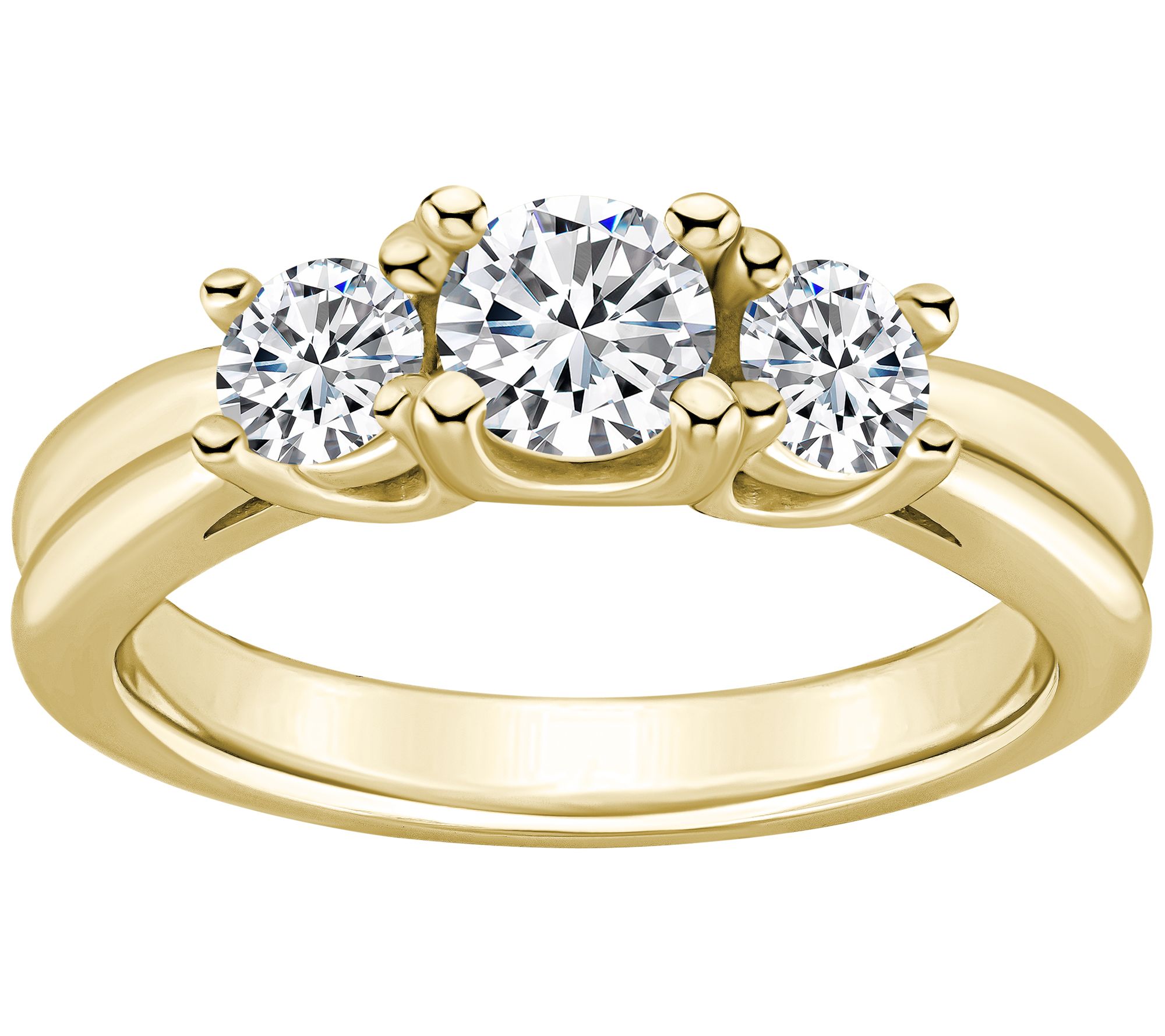 Affinity 1.00 cttw Diamond 3-Stone Ring, 14K Go ld