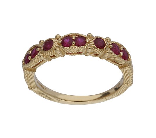 Judith Classic 14K Gold Ruby Band Ring