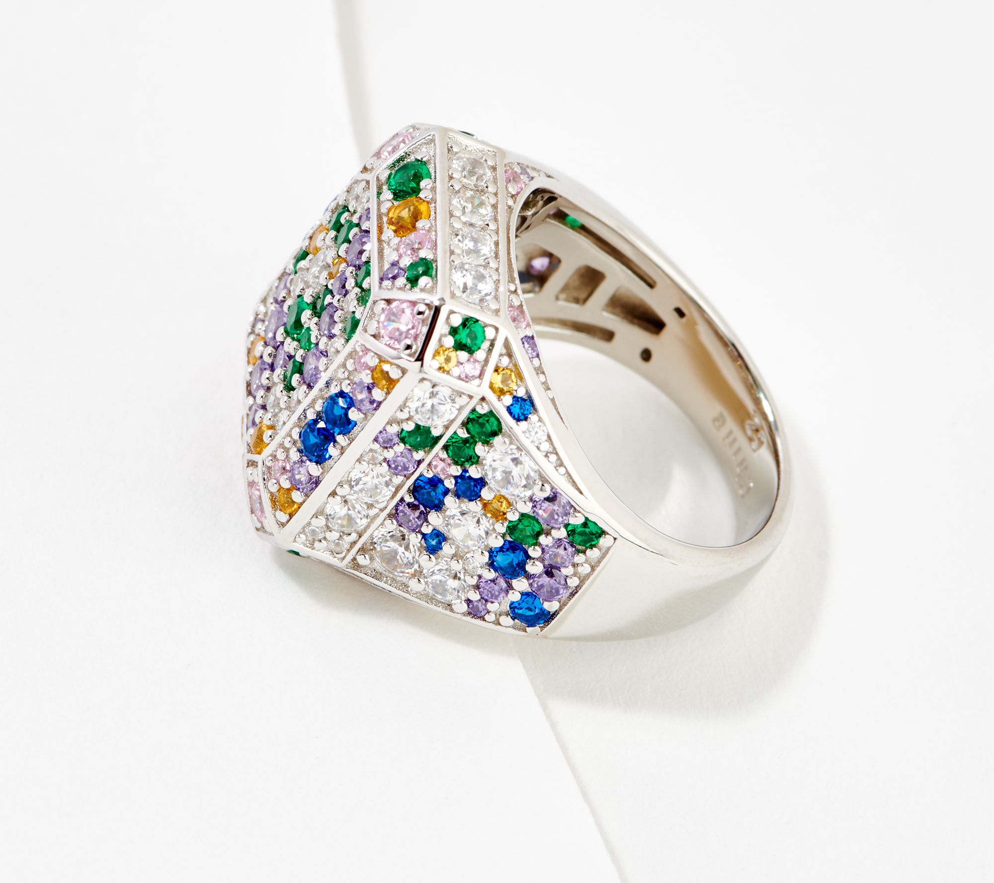 DMQ Pave Bold Ring, Sterling Silver Sterling Silver