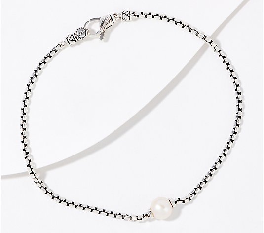 JAI Sterling Silver Cultured Freshwater Pearl Anklet