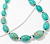American West Sterling Silver Turquoise Graduated 17" Bead Necklace