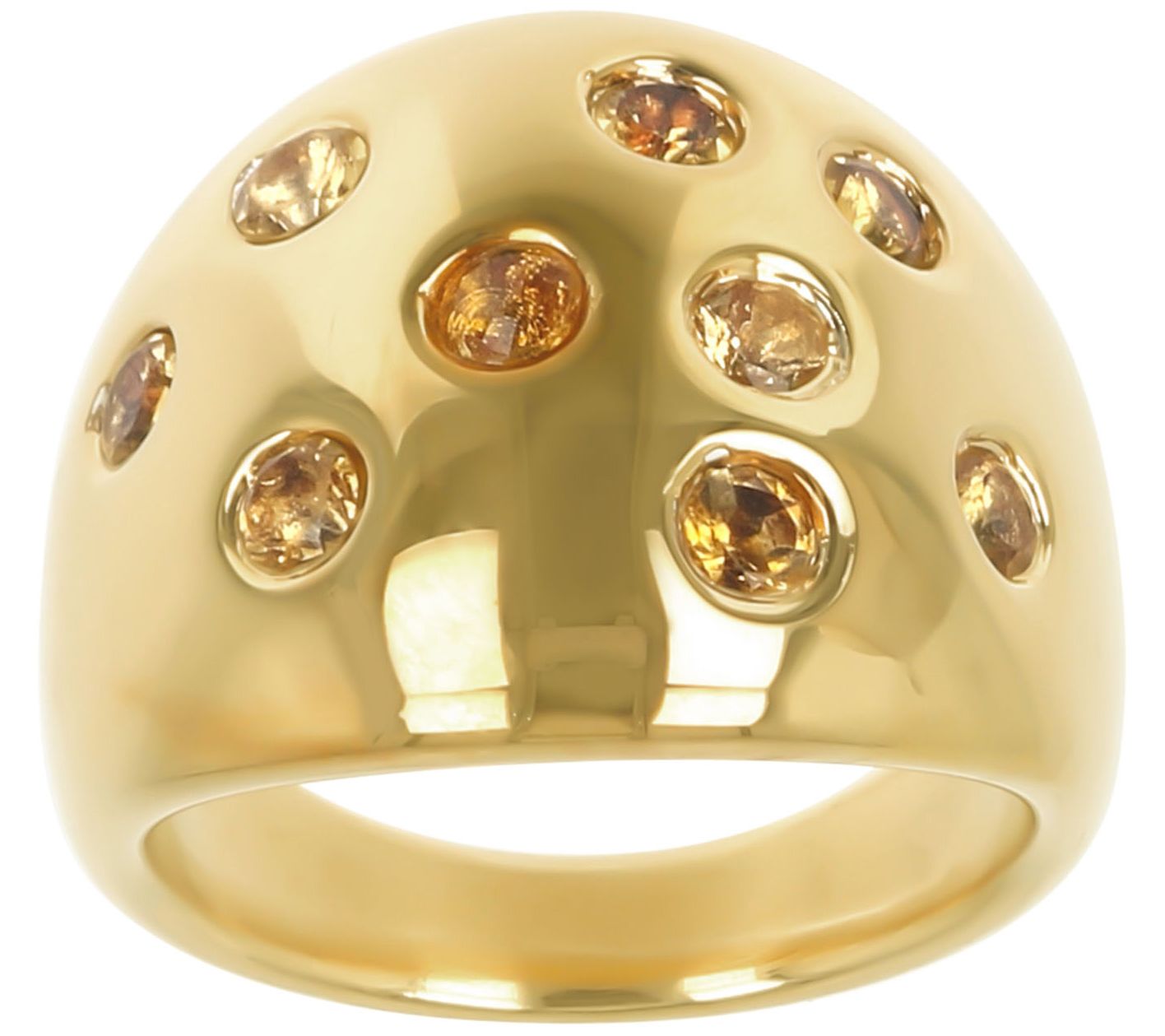 BellaOro Dome Gemstone Ring, 14K Gold O ver Resin